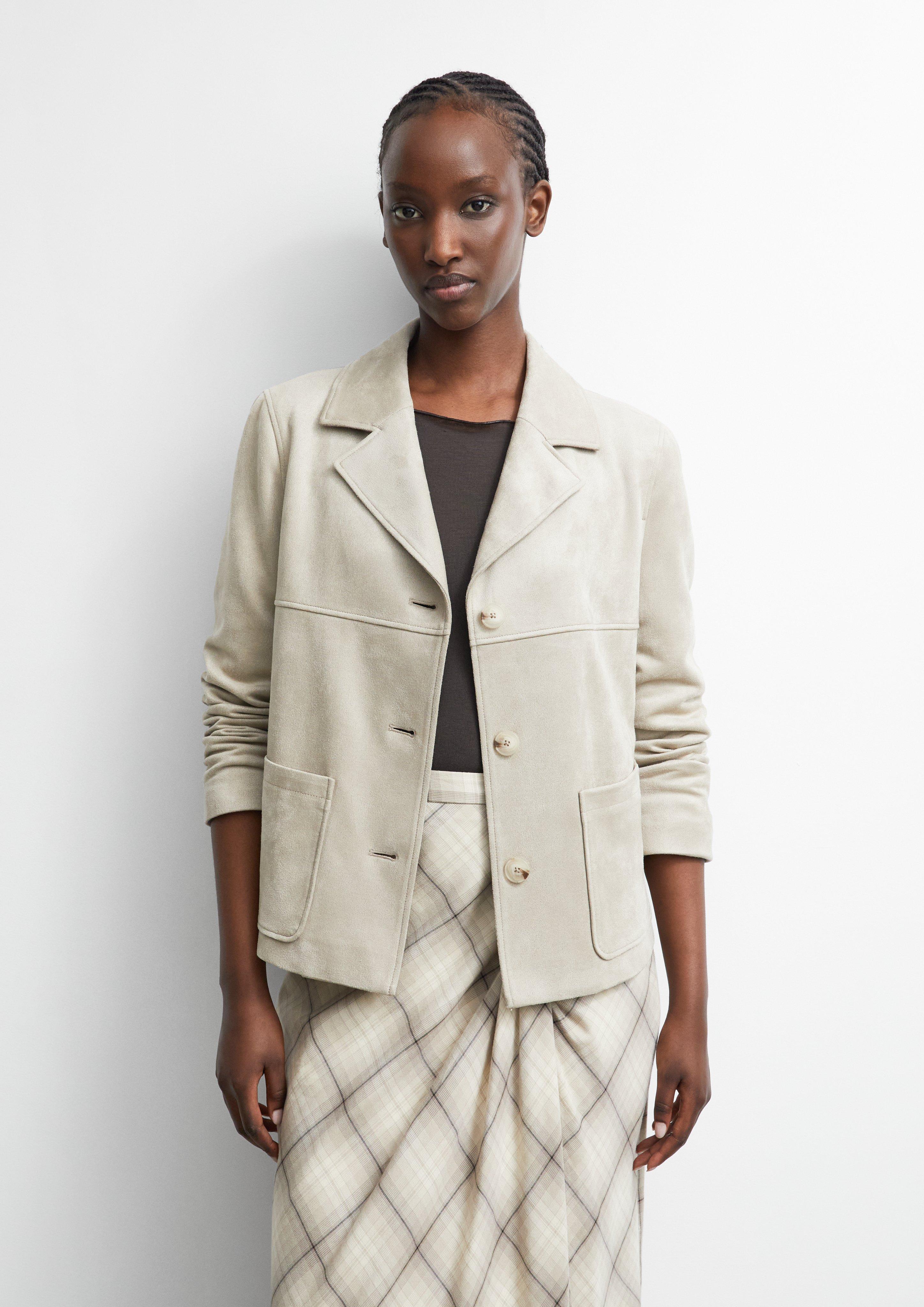 Faux Suede Jacket in beige by COMMA
