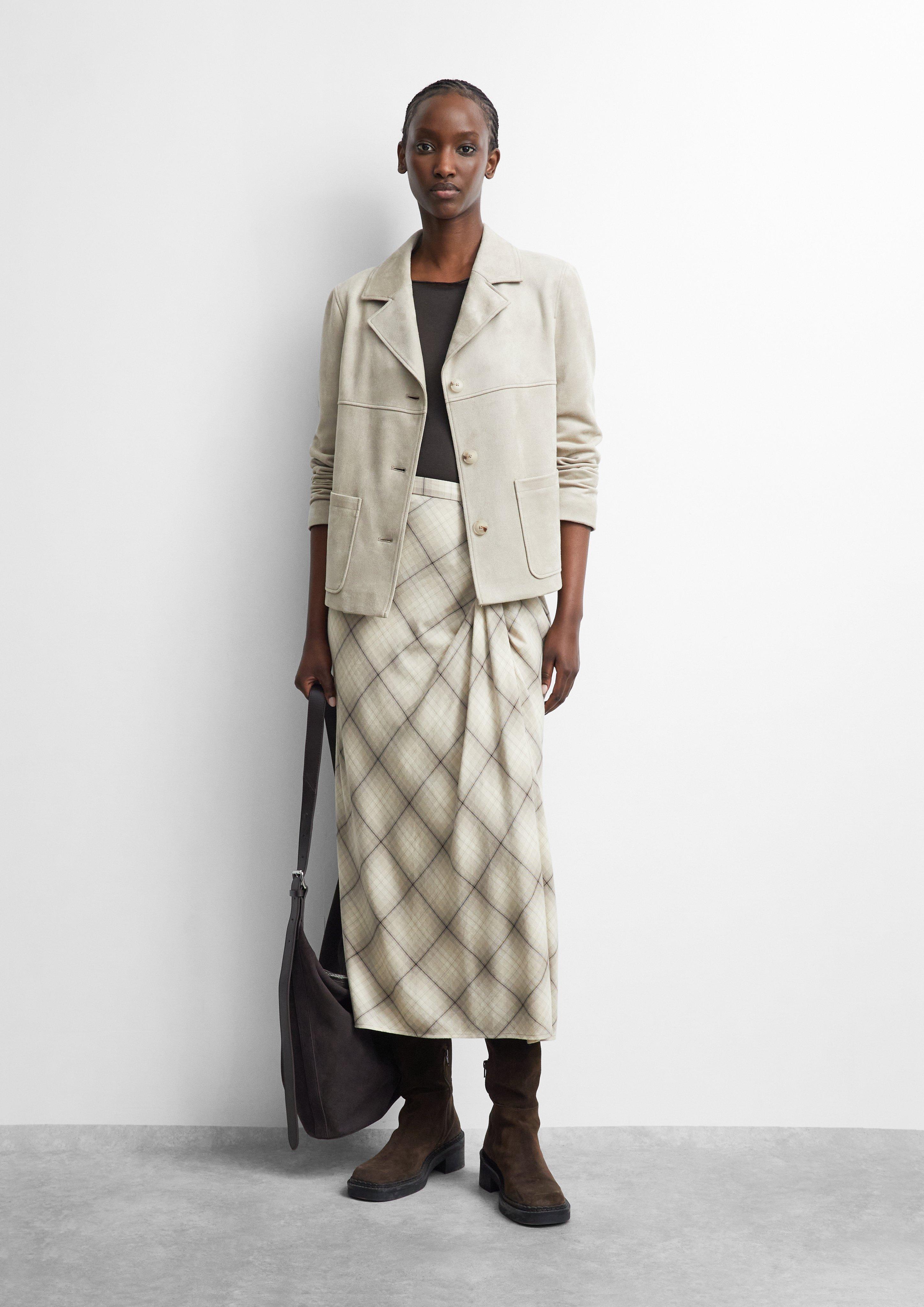 Faux Suede Jacket in beige by COMMA