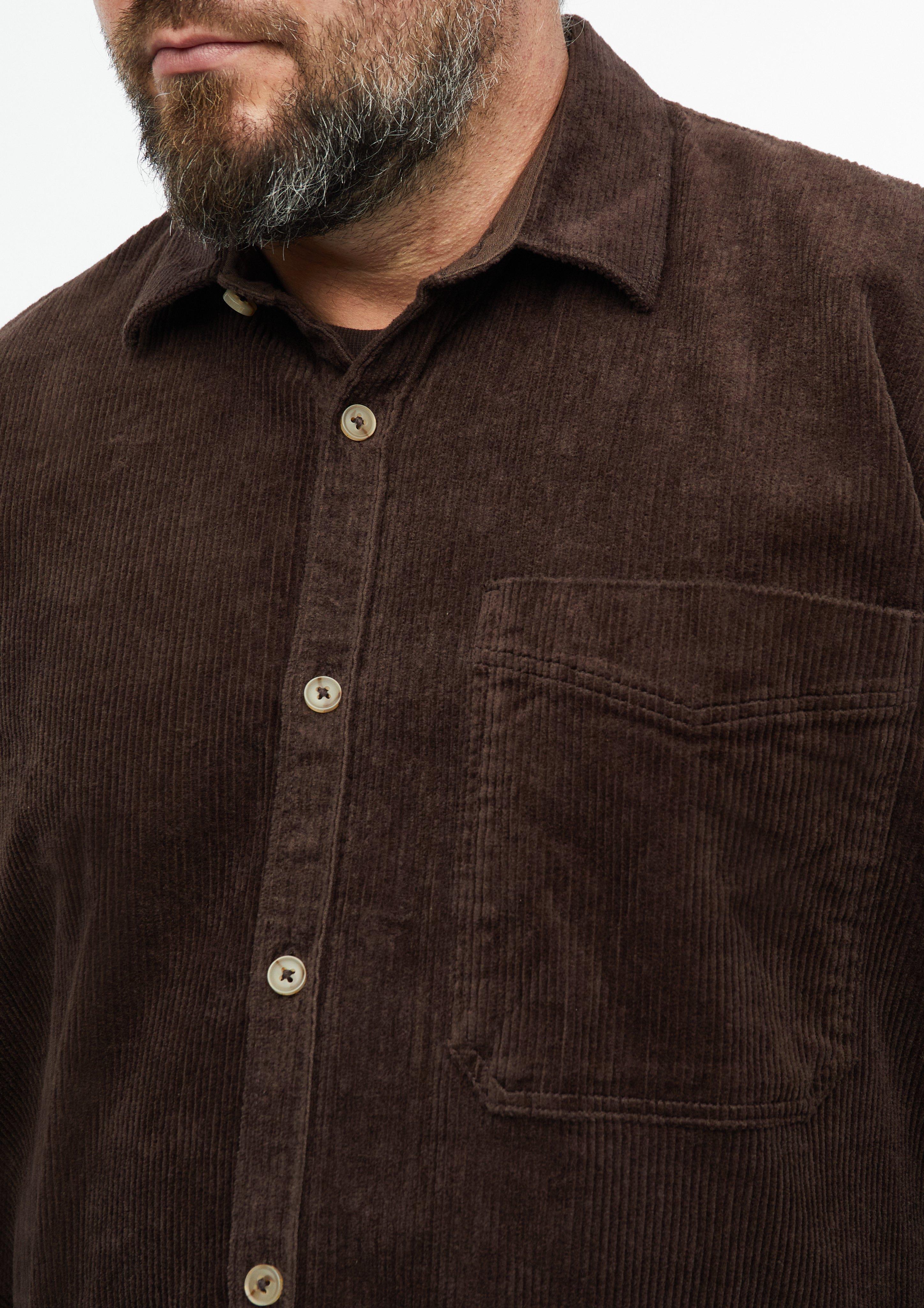 Heren Hemd in bruin van s.Oliver Men Big Sizes