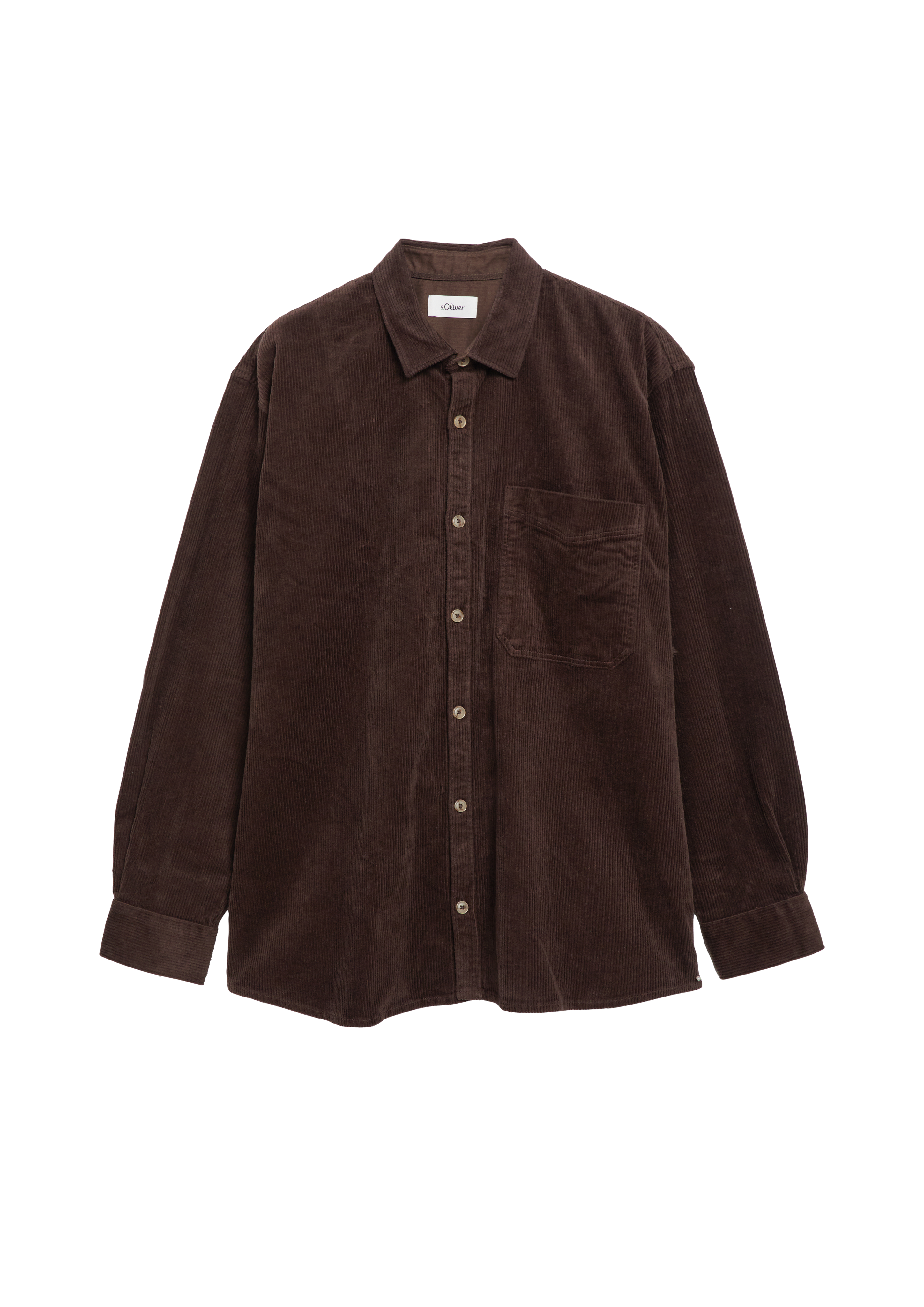 Oversized corduroy overhemd met borstzak