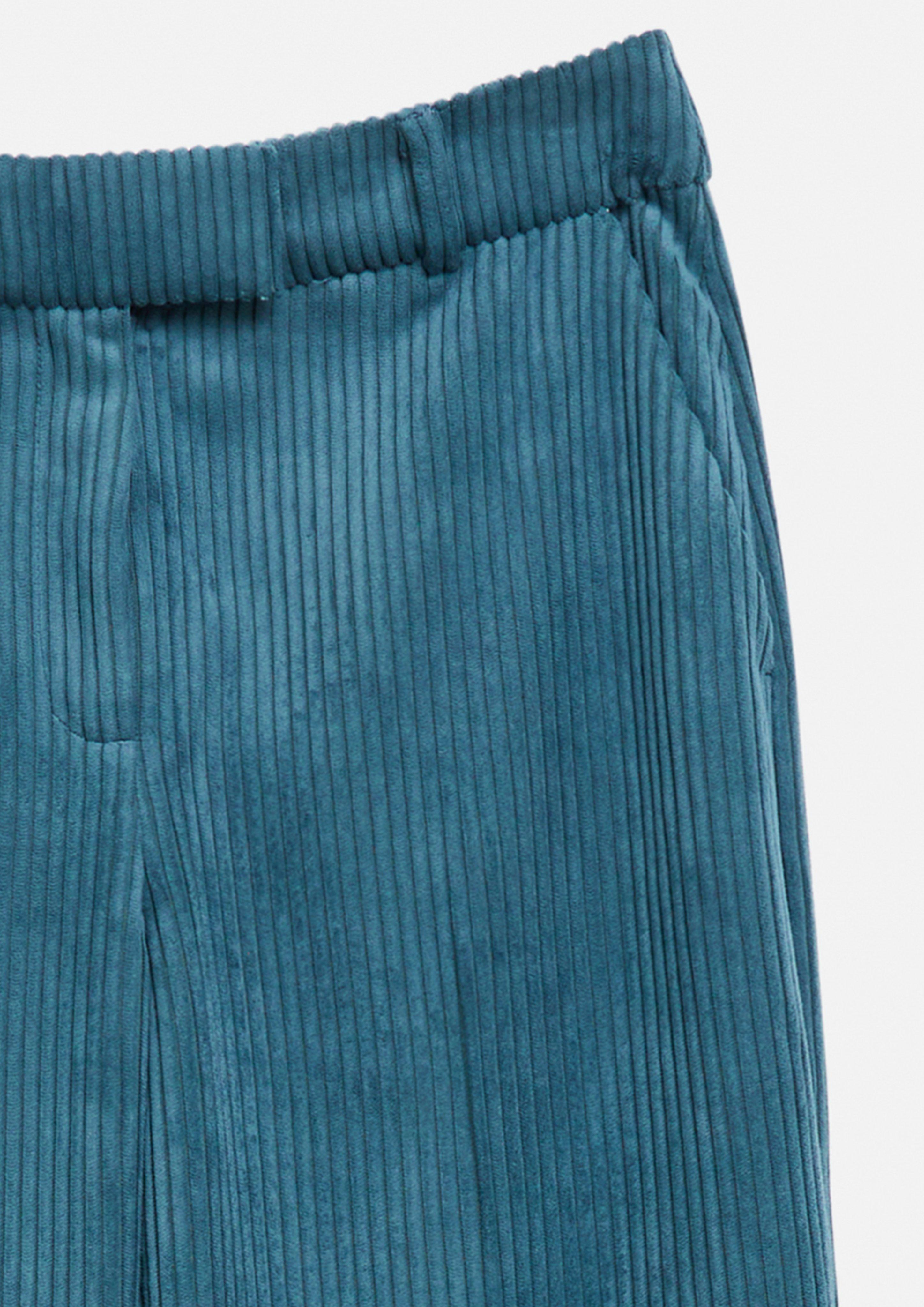 Women Wide-leg wide-cord pants in petrol by comma