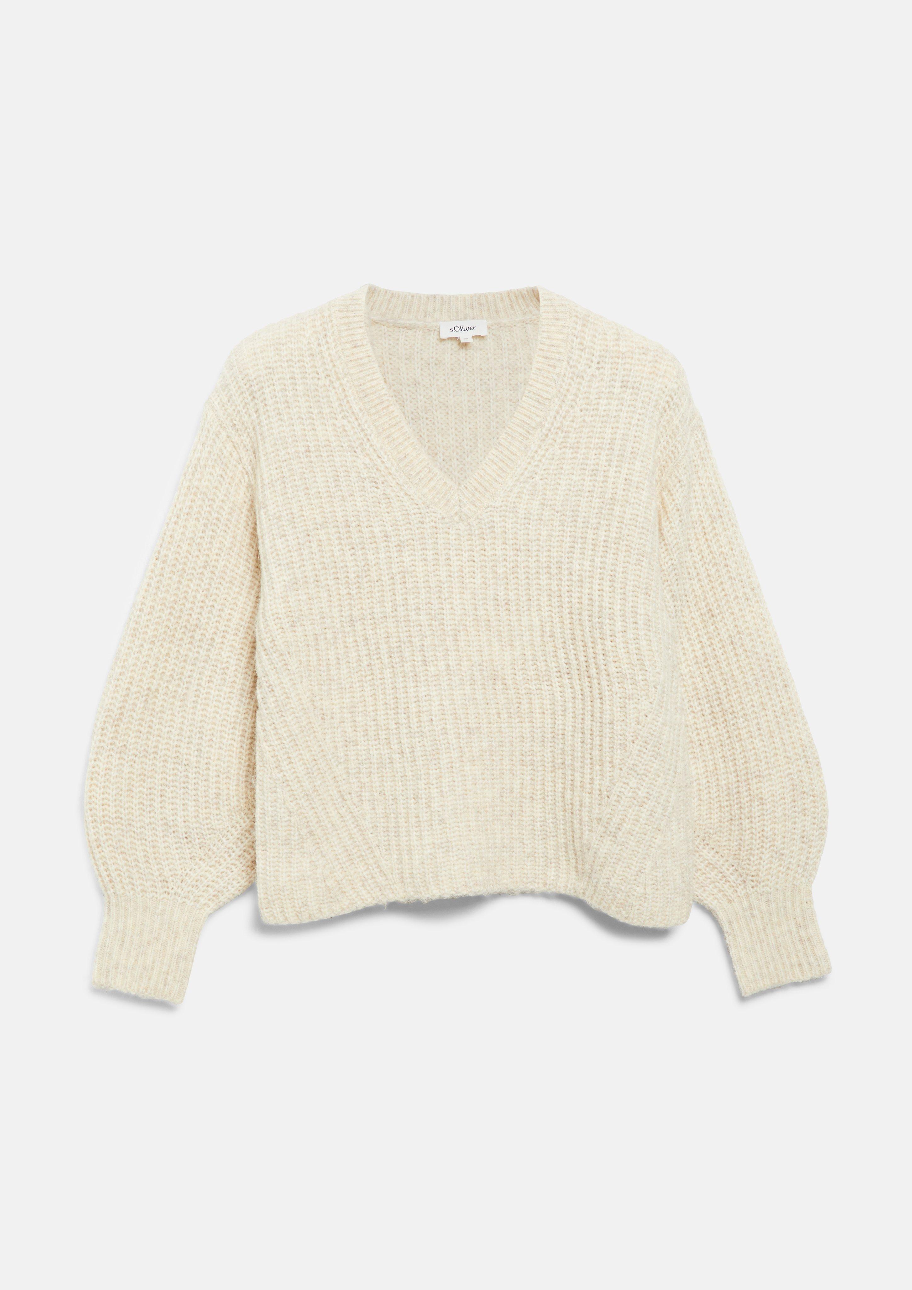 Dames Gebreide trui in beige van s.Oliver