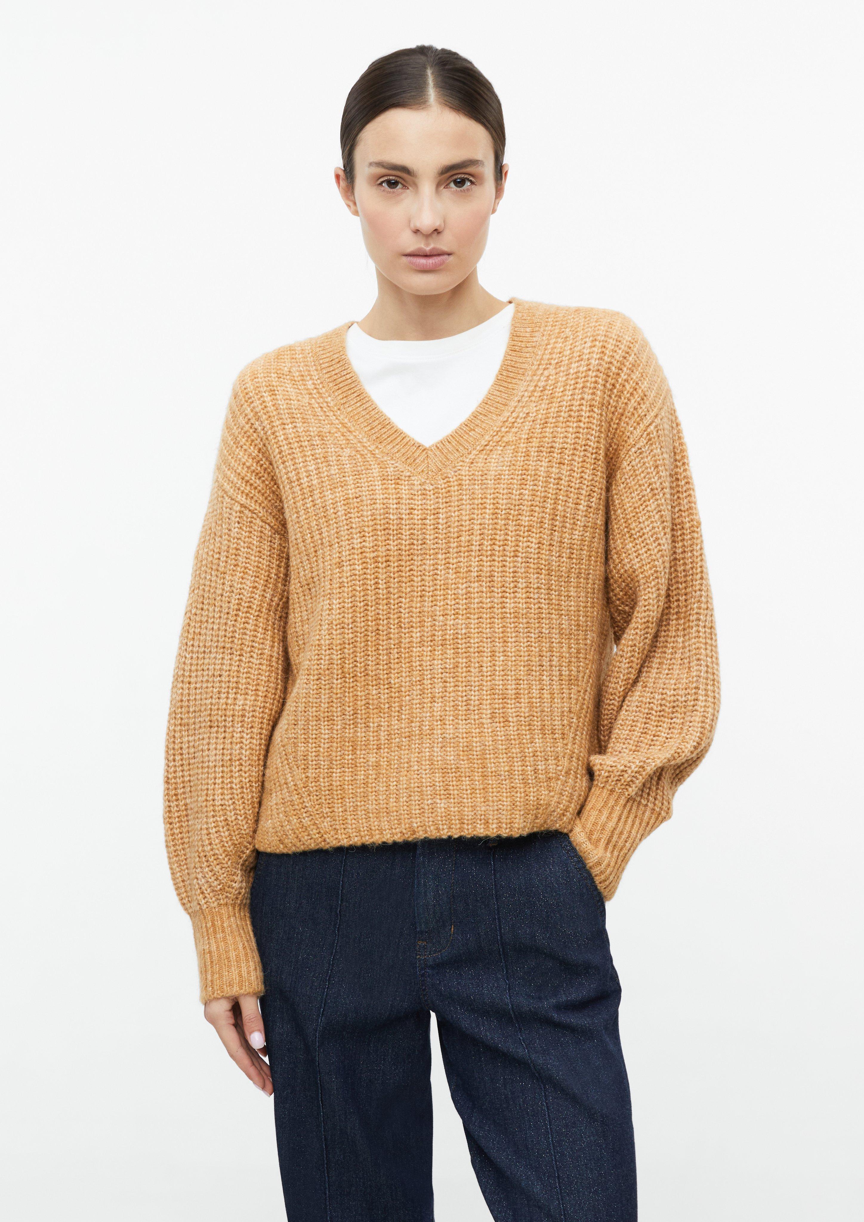 Weicher Wollmix-Pullover mit weitem Arm in Farbe senf von s.Oliver