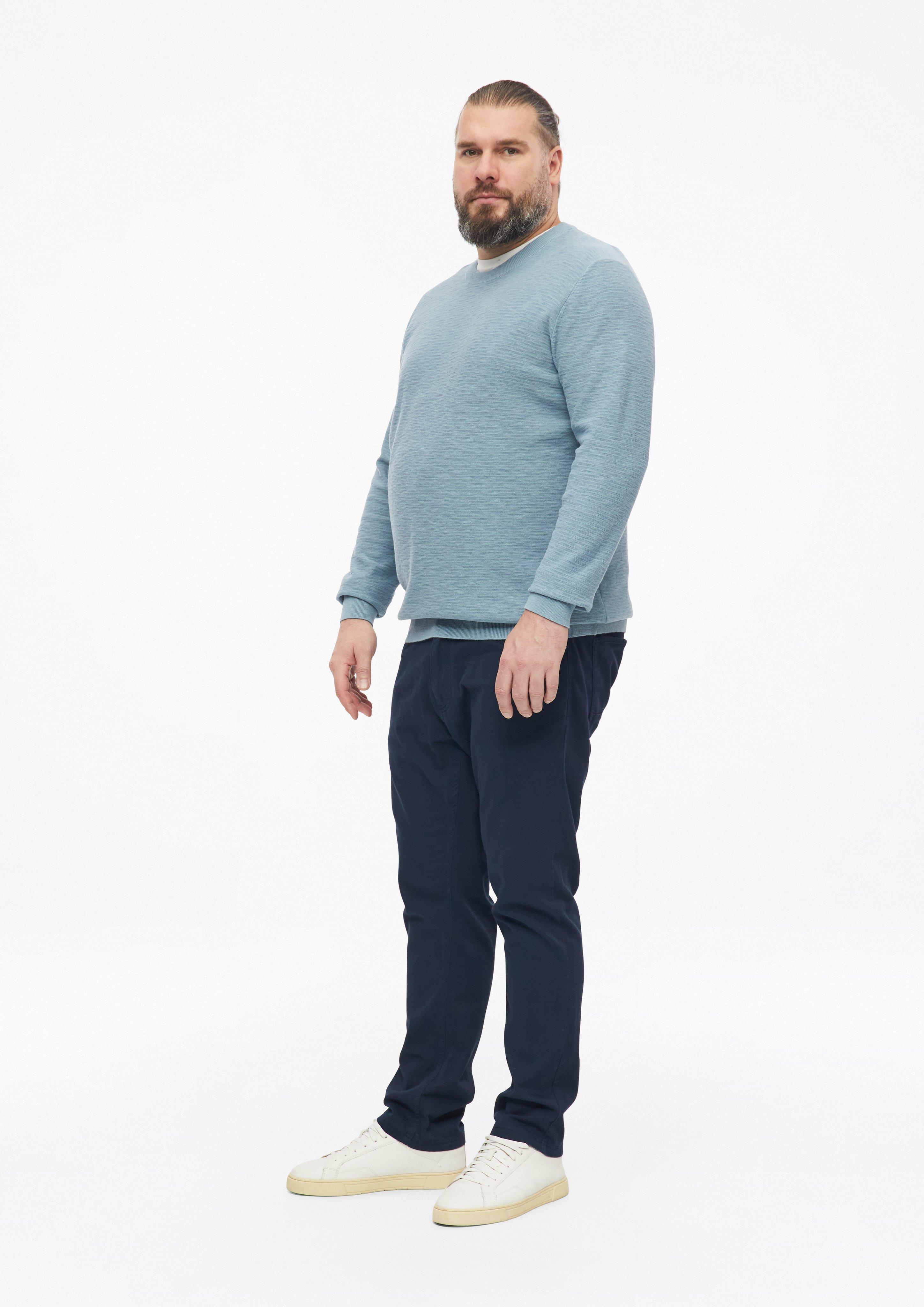 Hommes Pull en coton à effet flammé en bleu de s.Oliver Men Big Sizes