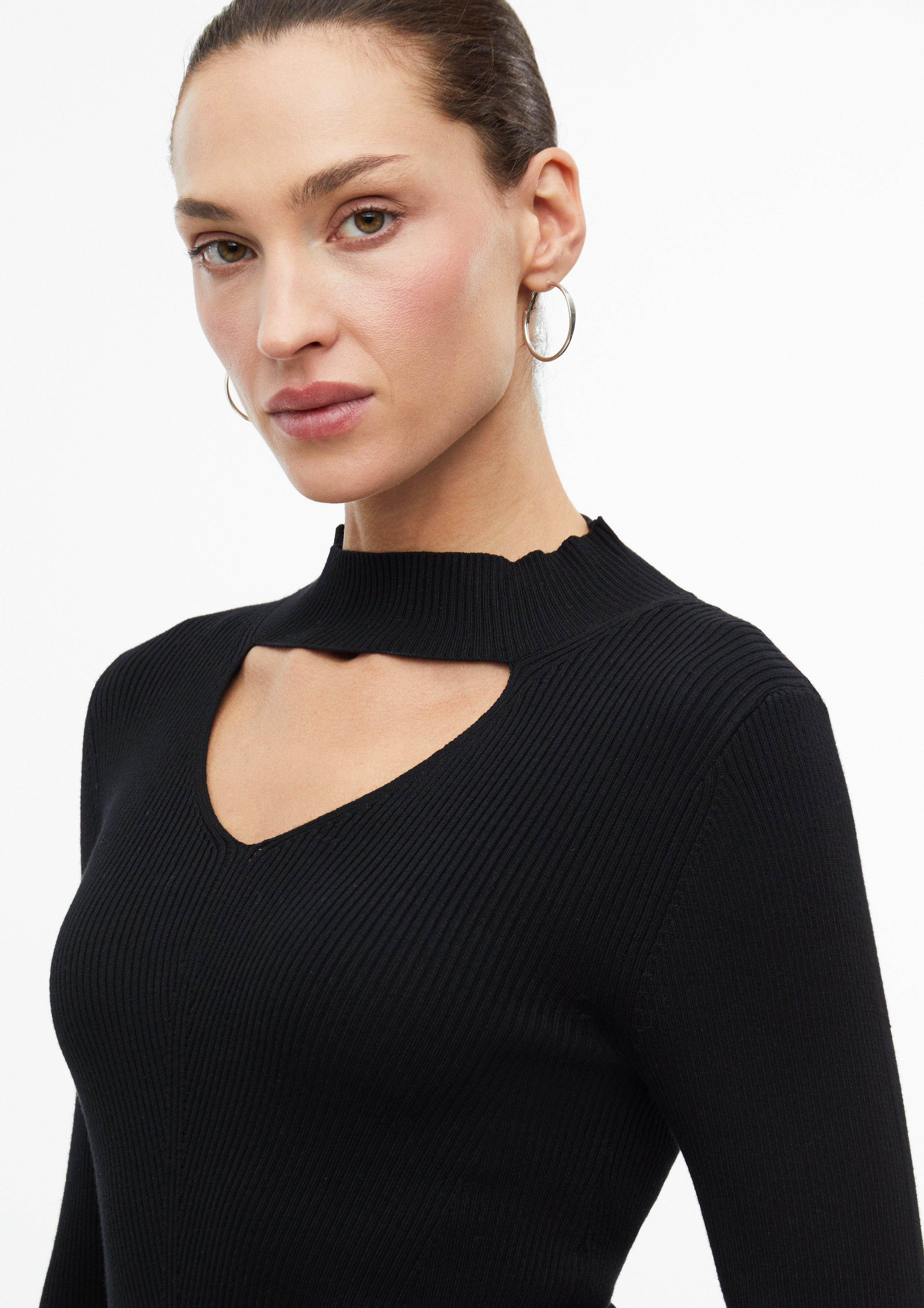 Femmes Pull en tricot en noir de s.Oliver BLACK LABEL