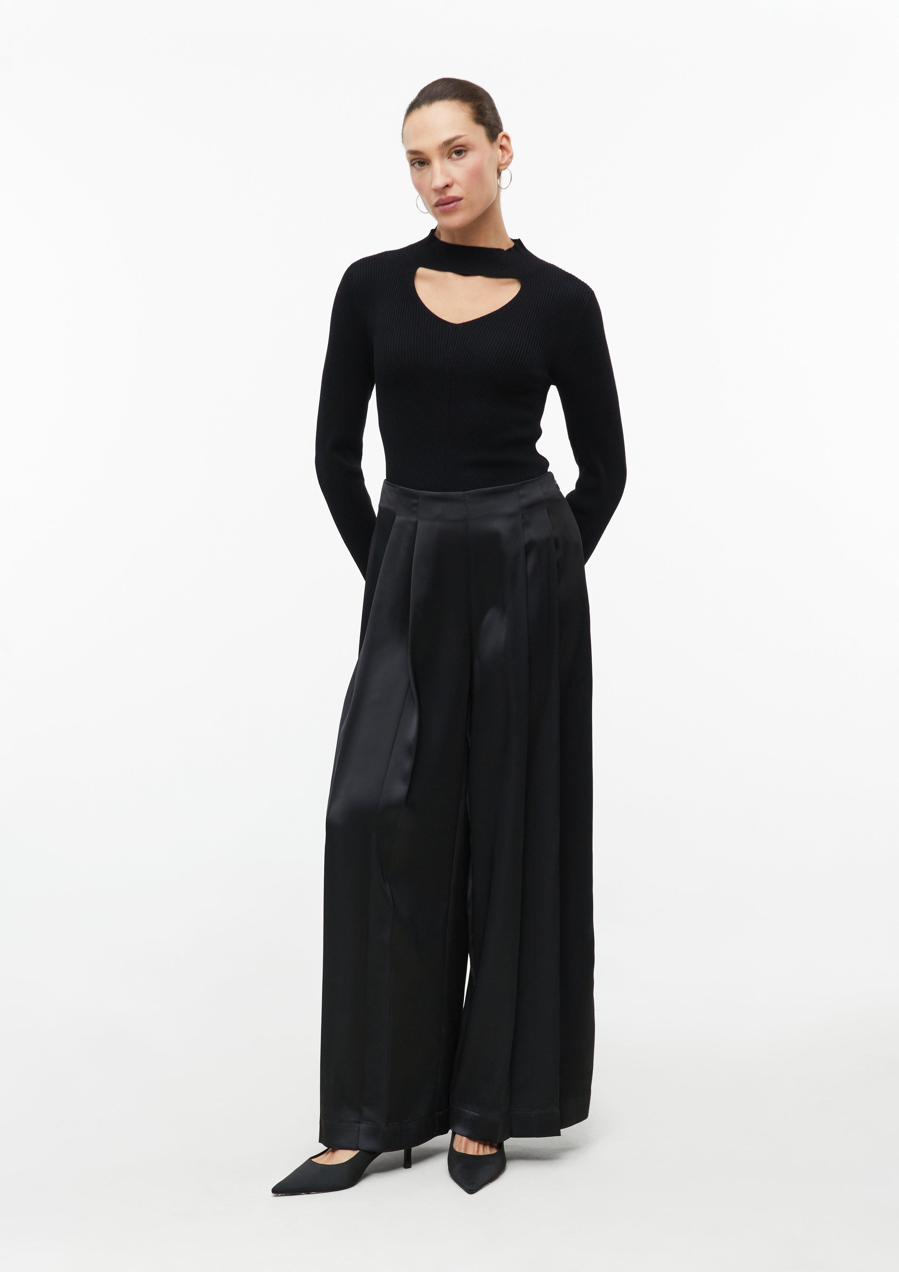 Femmes Pull en tricot en noir de s.Oliver BLACK LABEL
