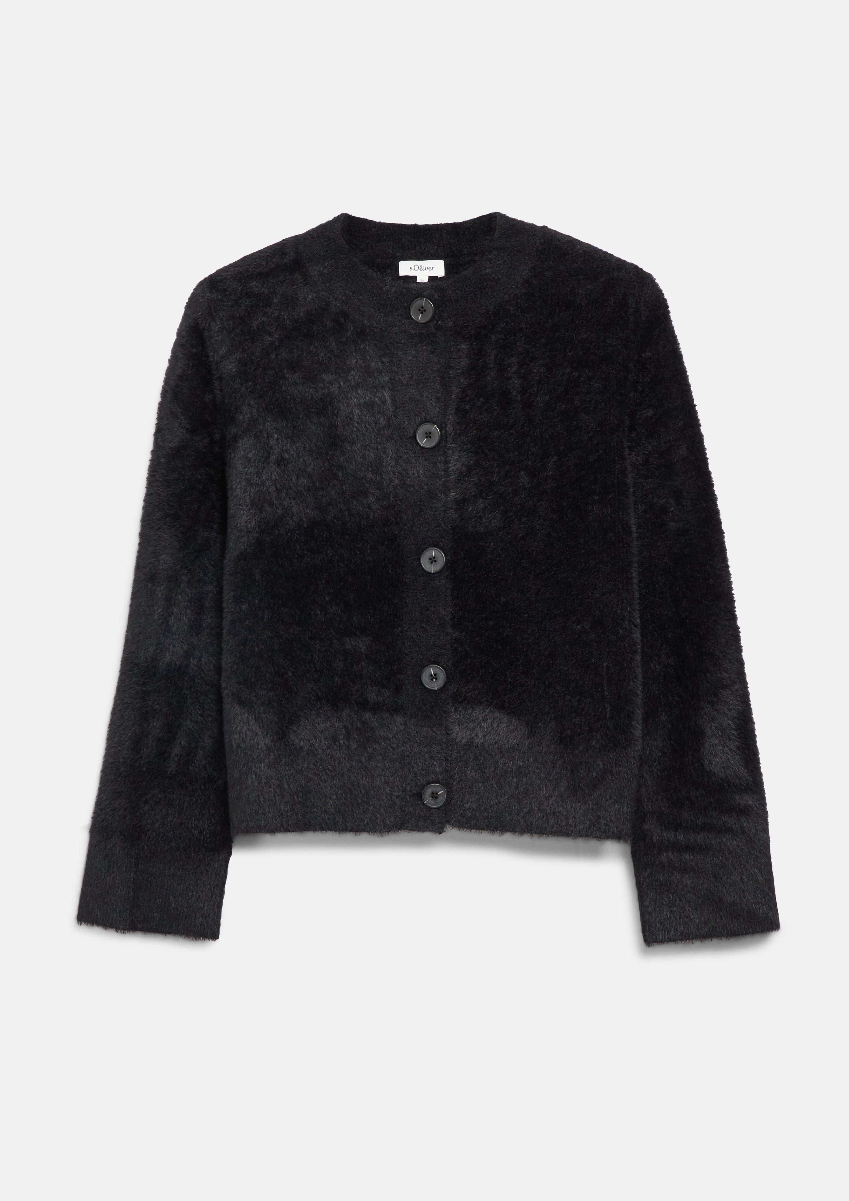 Veste en tricot en noir de s.Oliver