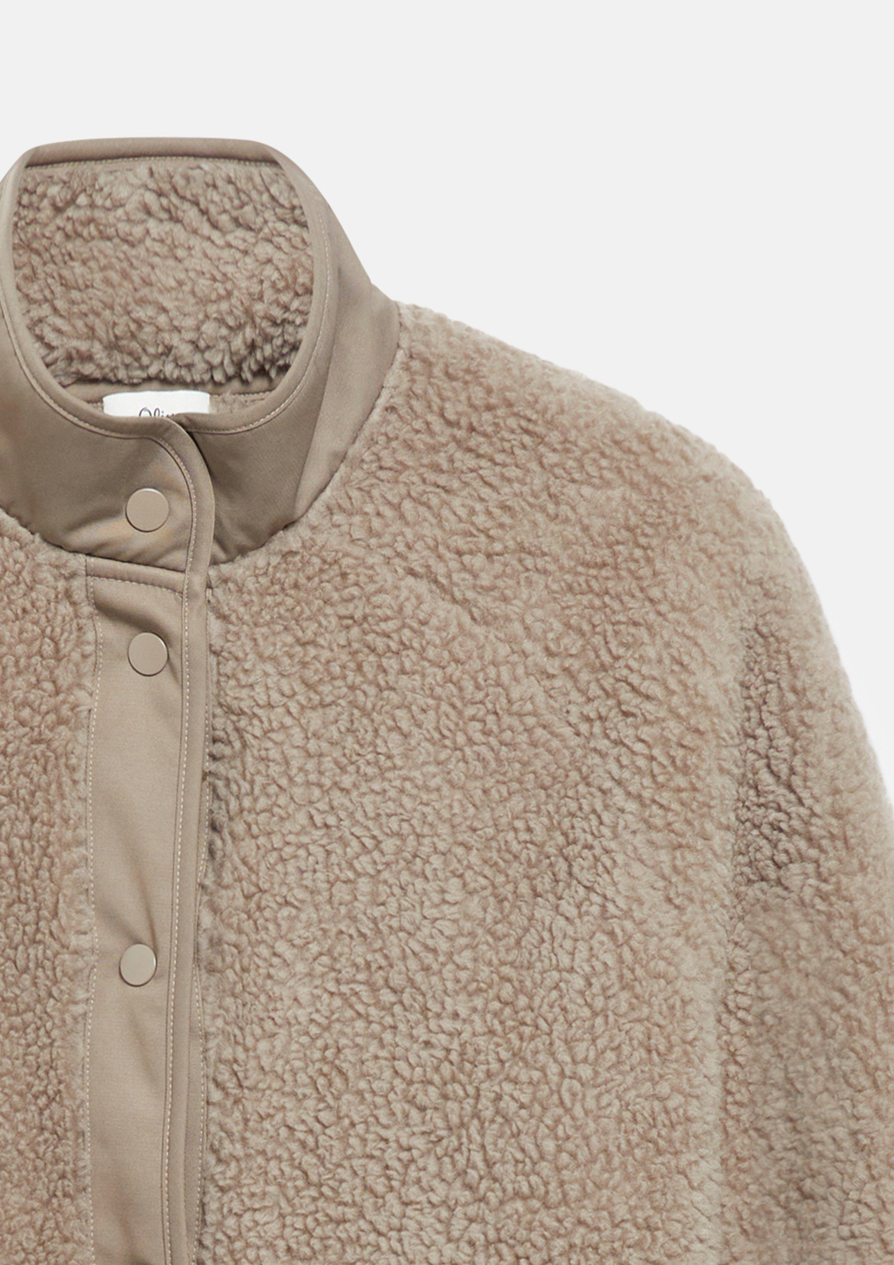 Damen Sweatshirt Jacke in beige von s.Oliver