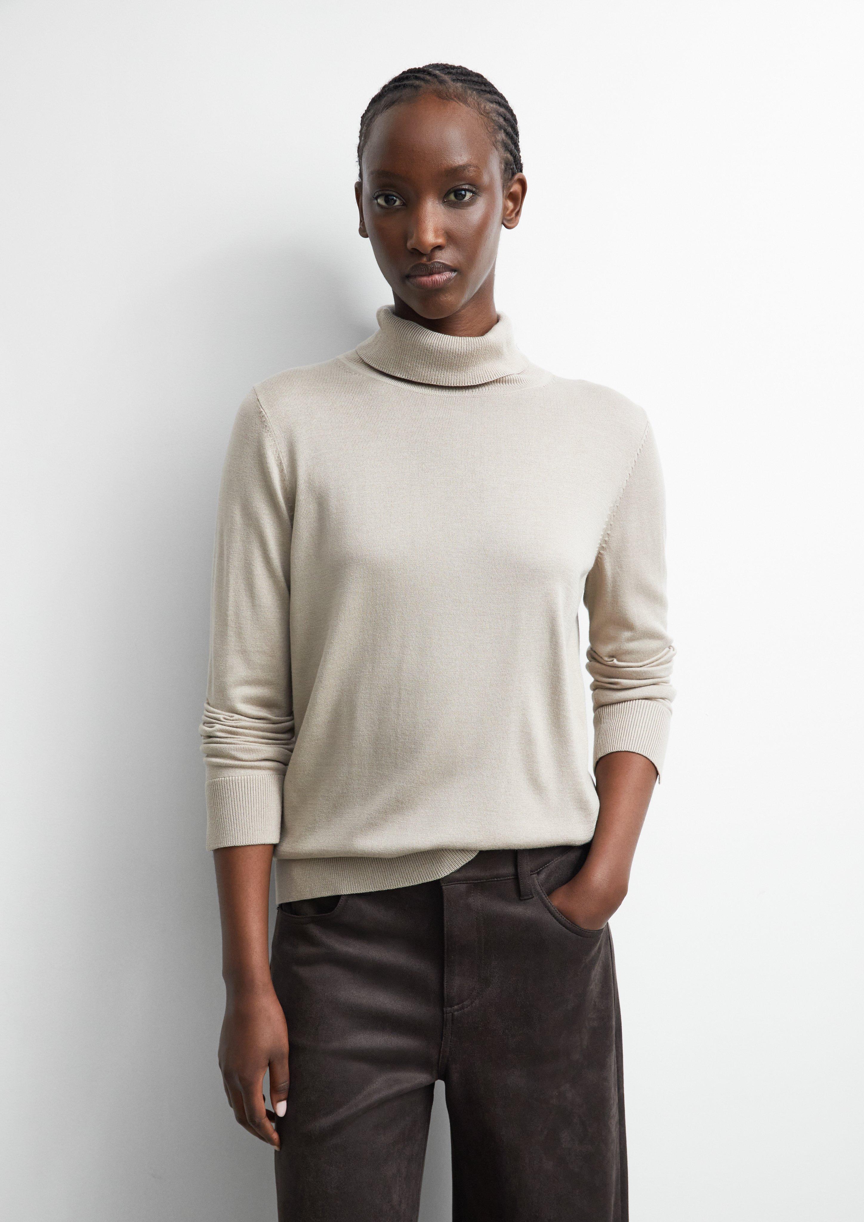 Pull en tricot en beige de COMMA