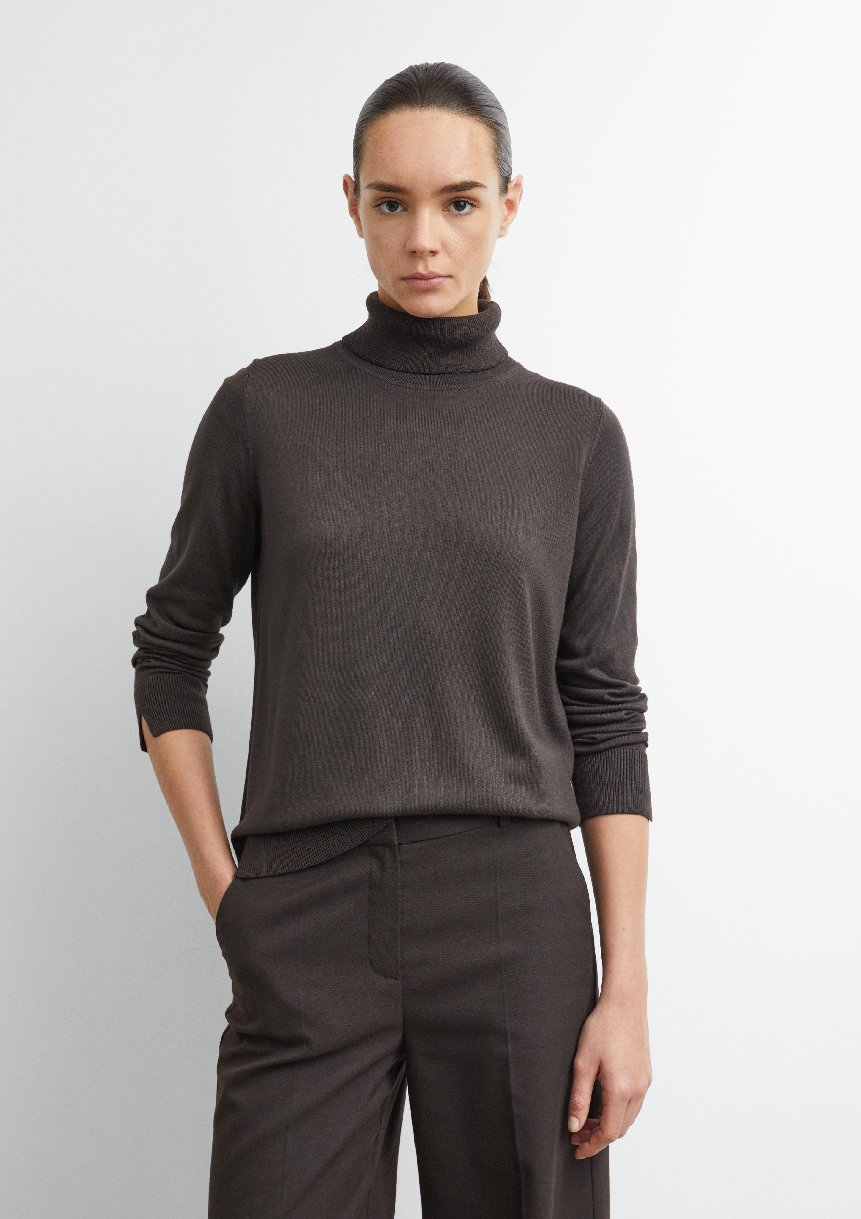 Pull en tricot en marron foncé de COMMA