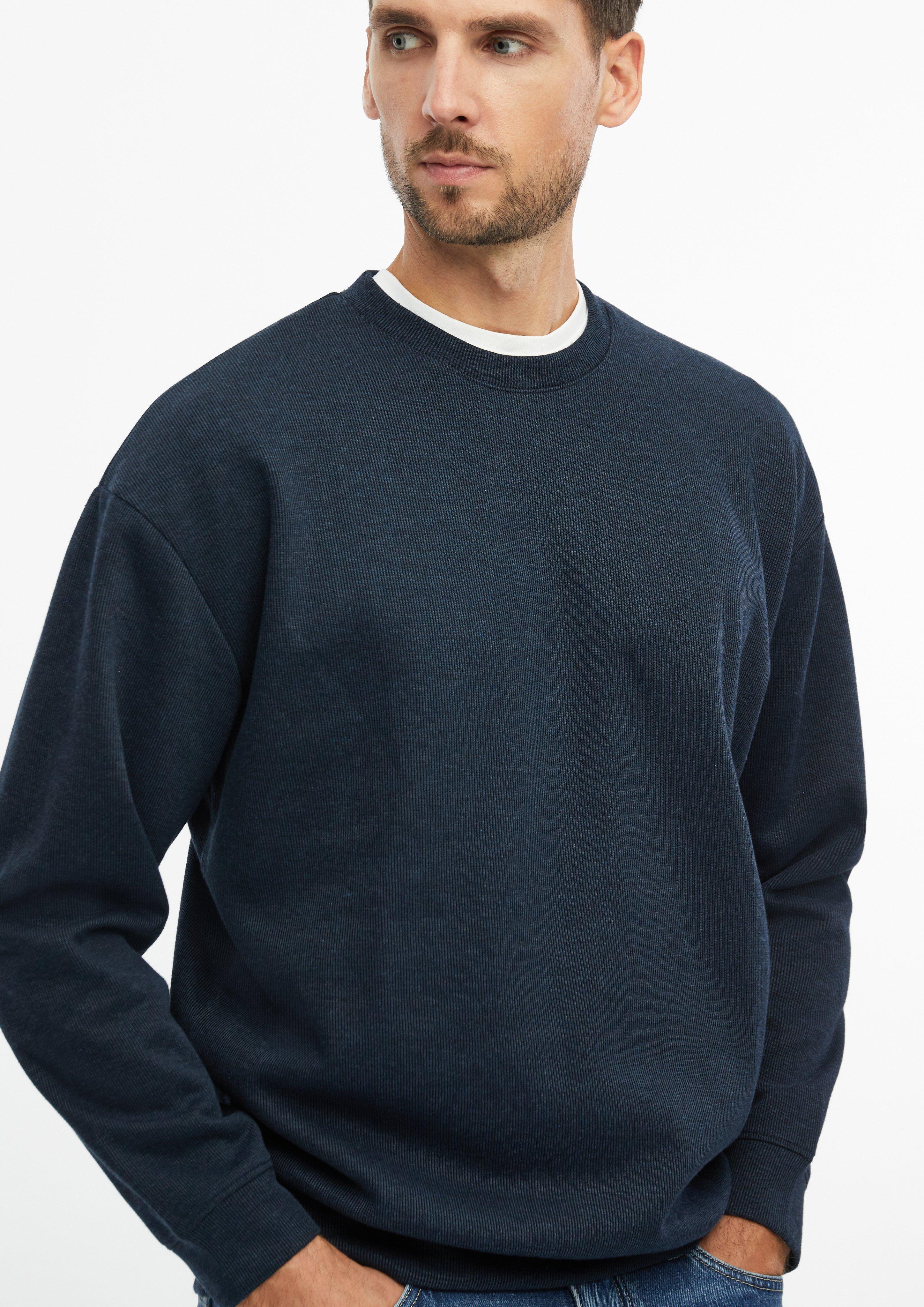 Heren Sweatshirt in blauw van s.Oliver