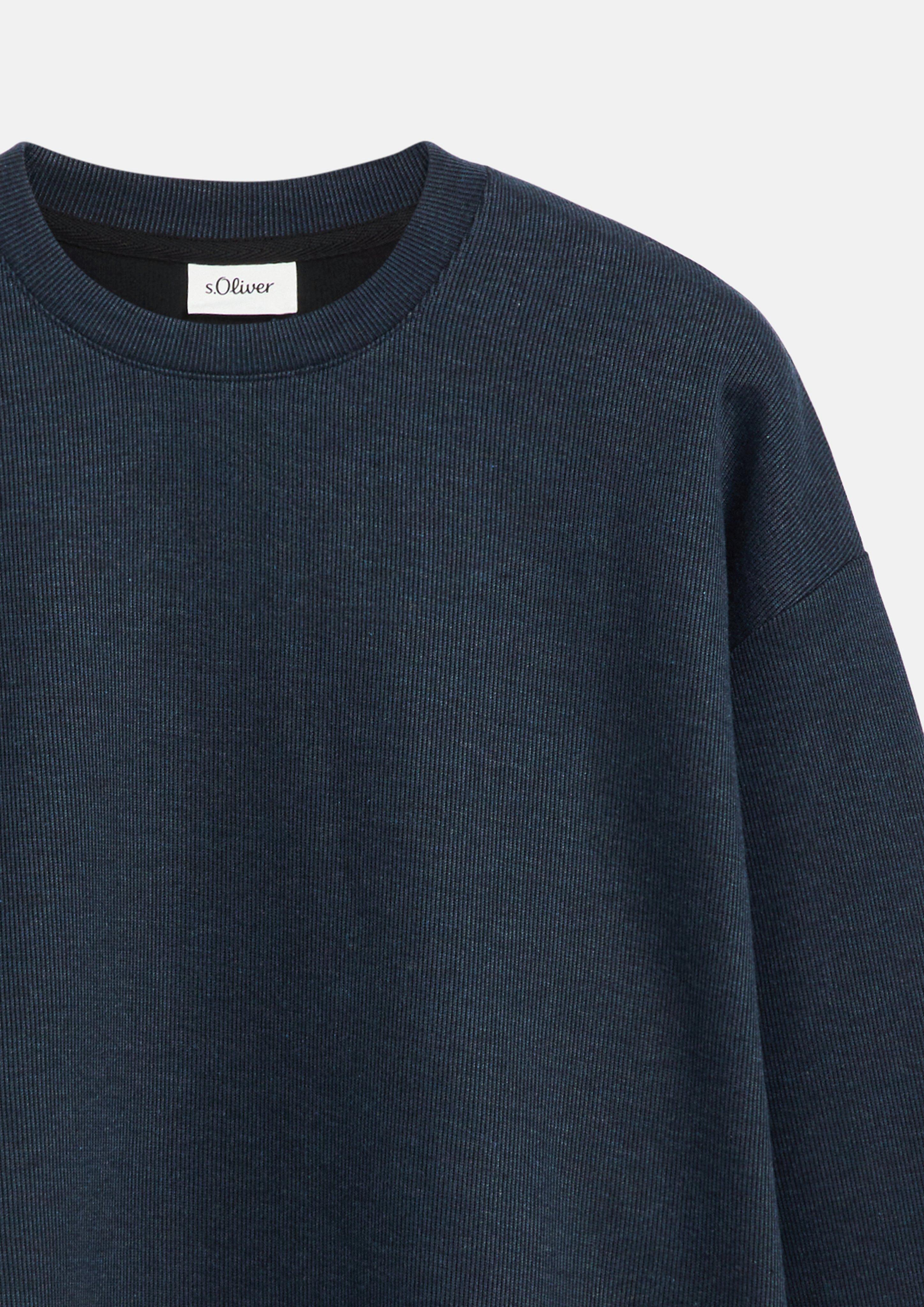 Heren Sweatshirt in blauw van s.Oliver