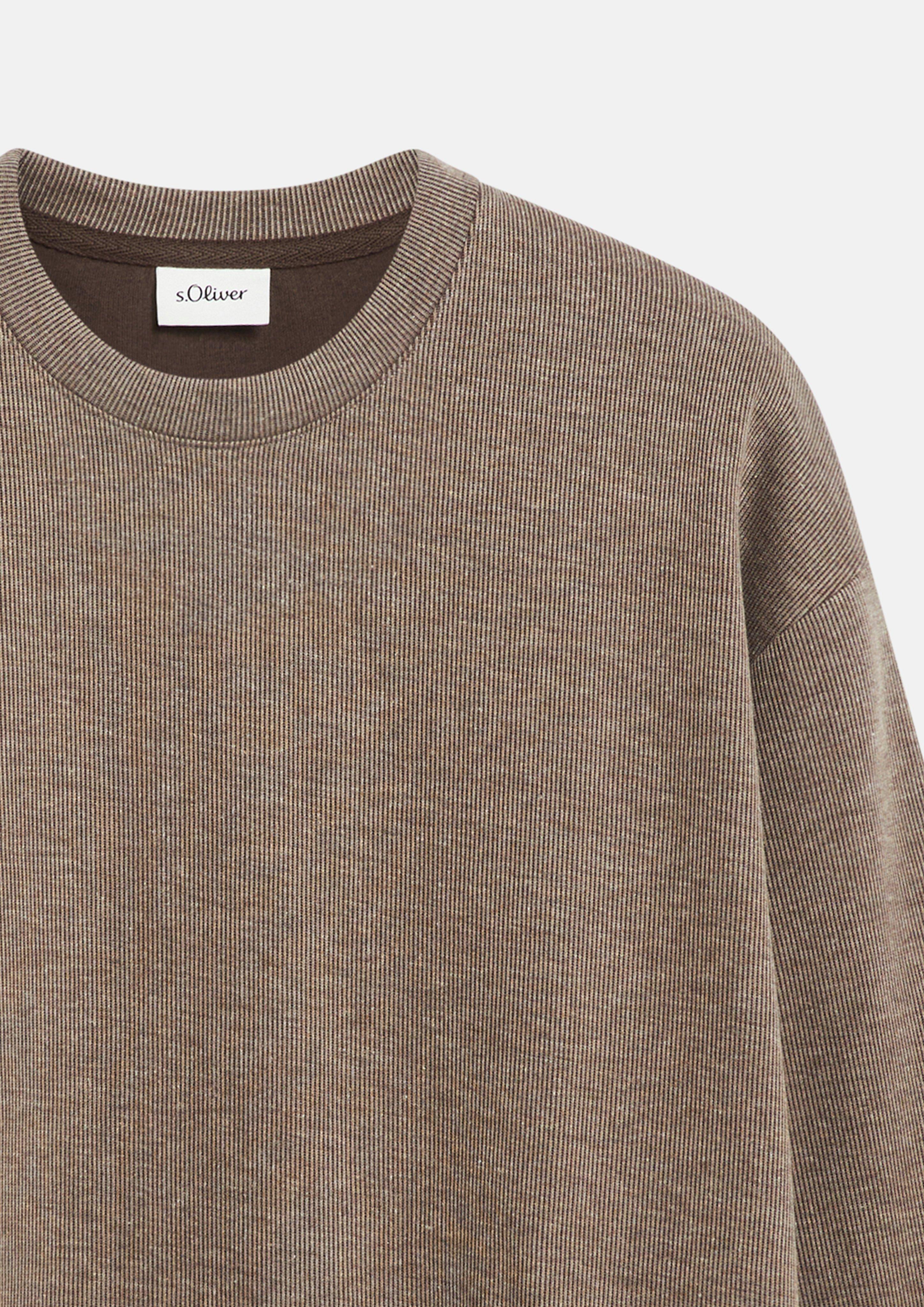 Hommes Sweat-shirt en brun de s.Oliver