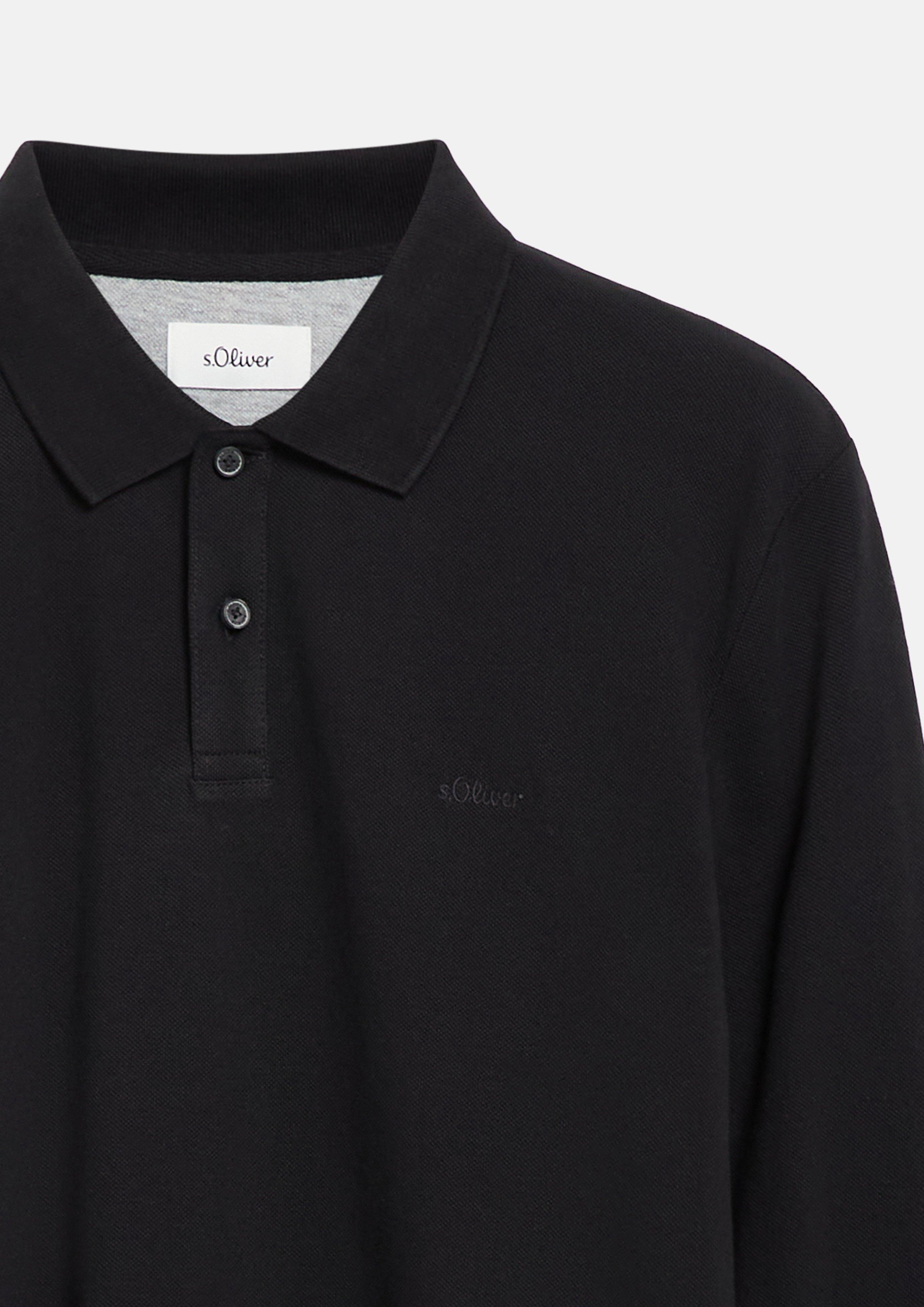 Heren Polo-Shirt in zwart van s.Oliver