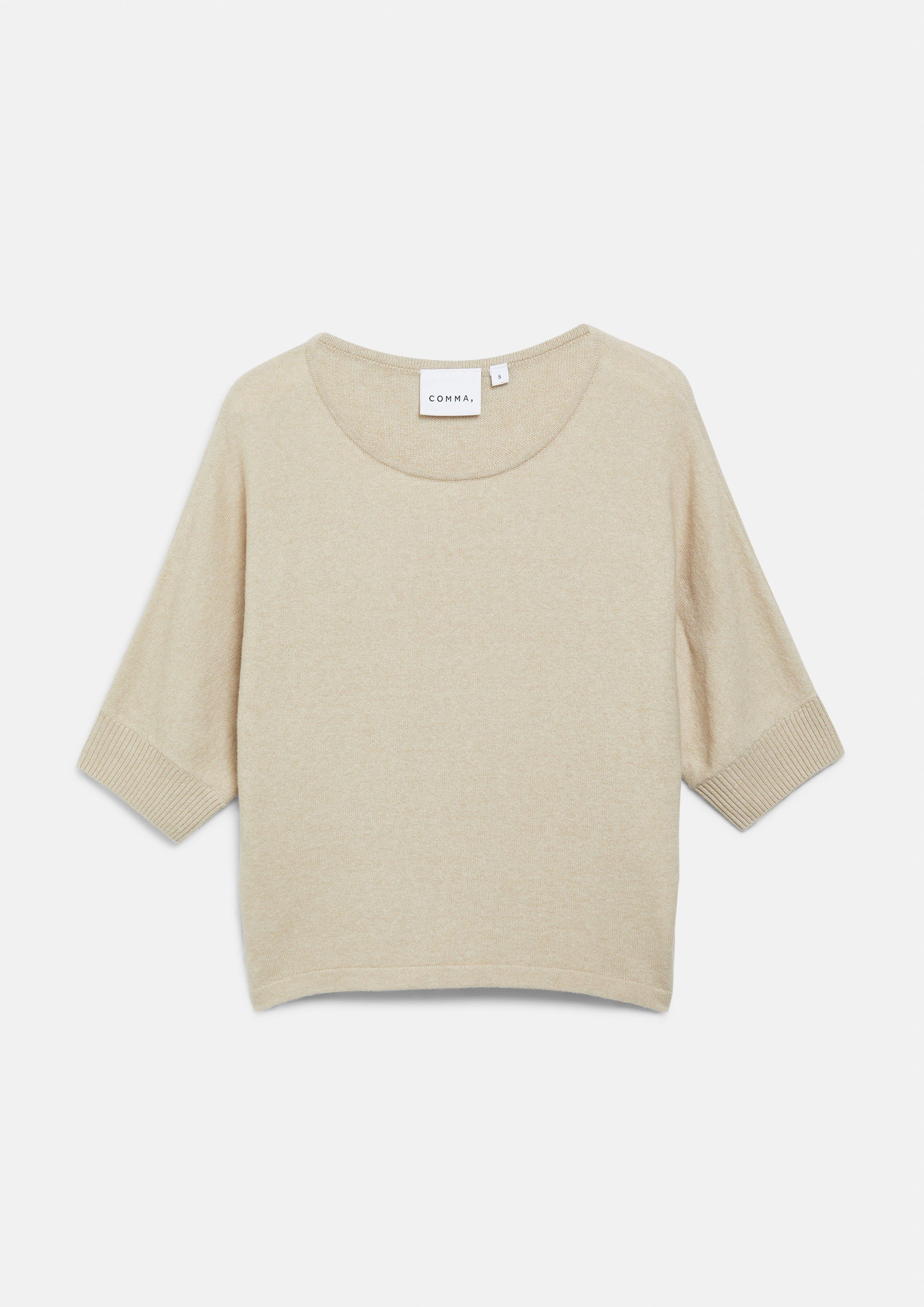 Pull en tricot en beige de COMMA