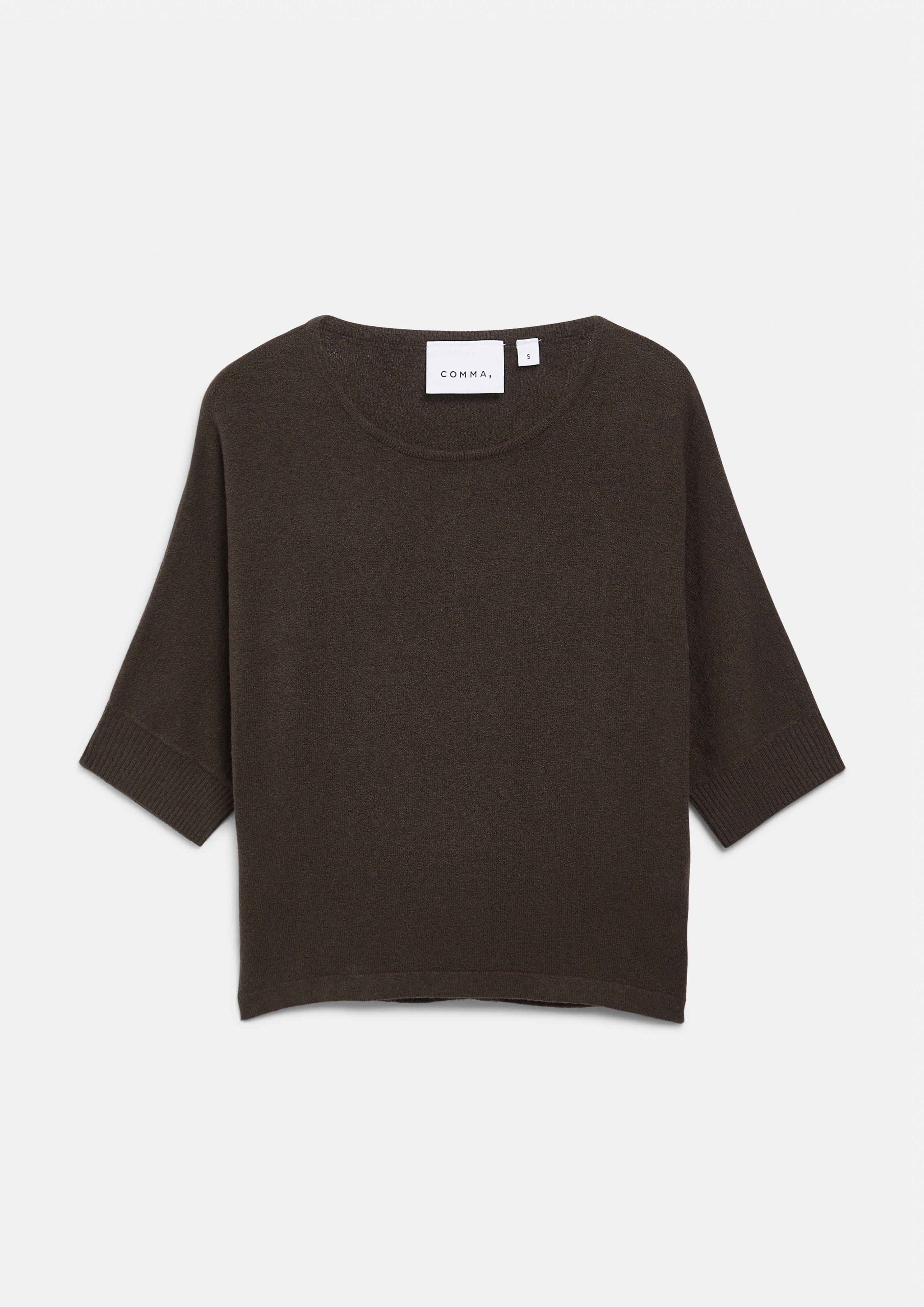 Pull en tricot en marron foncé de COMMA