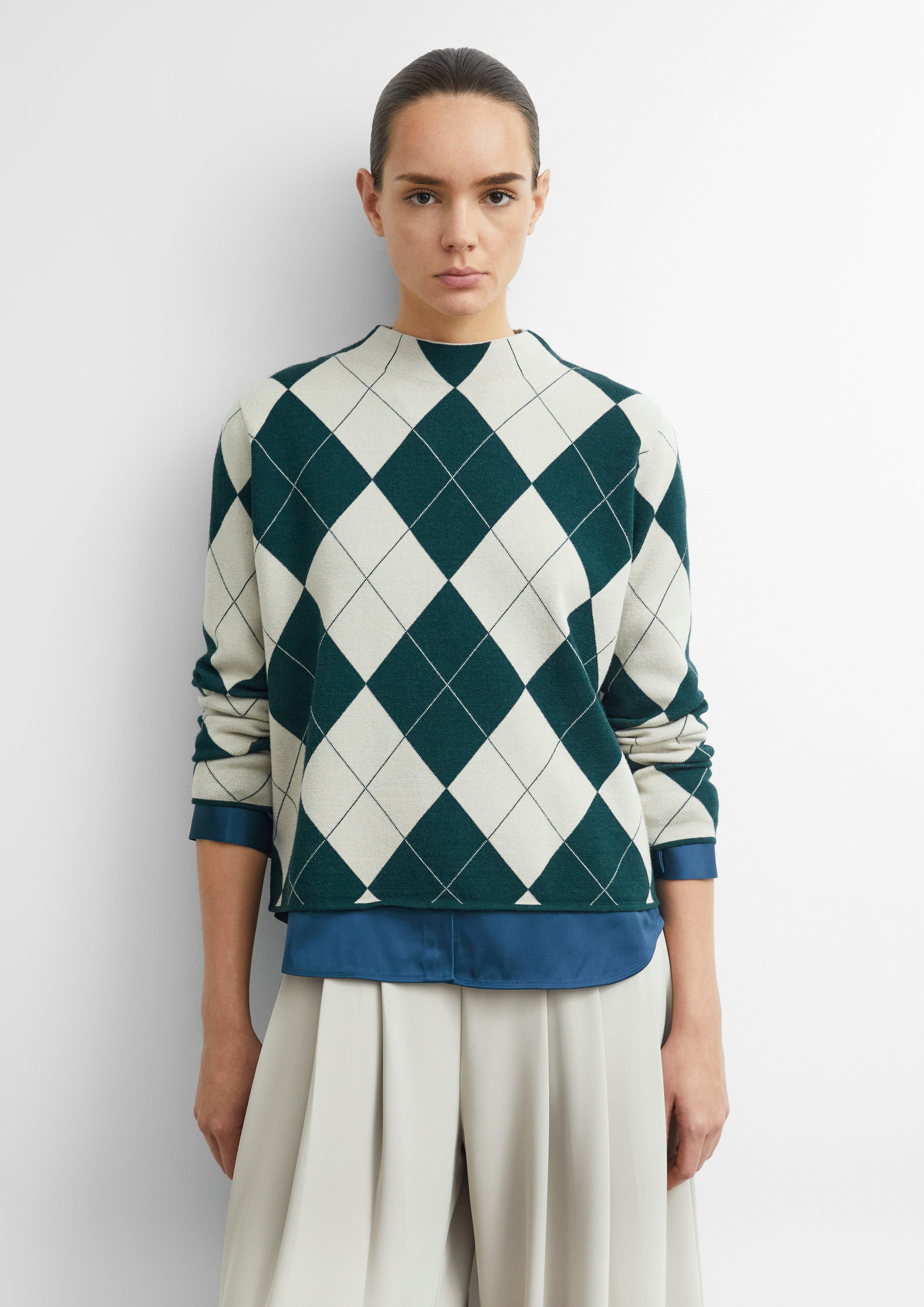 Pull en tricot en vert sapin de COMMA