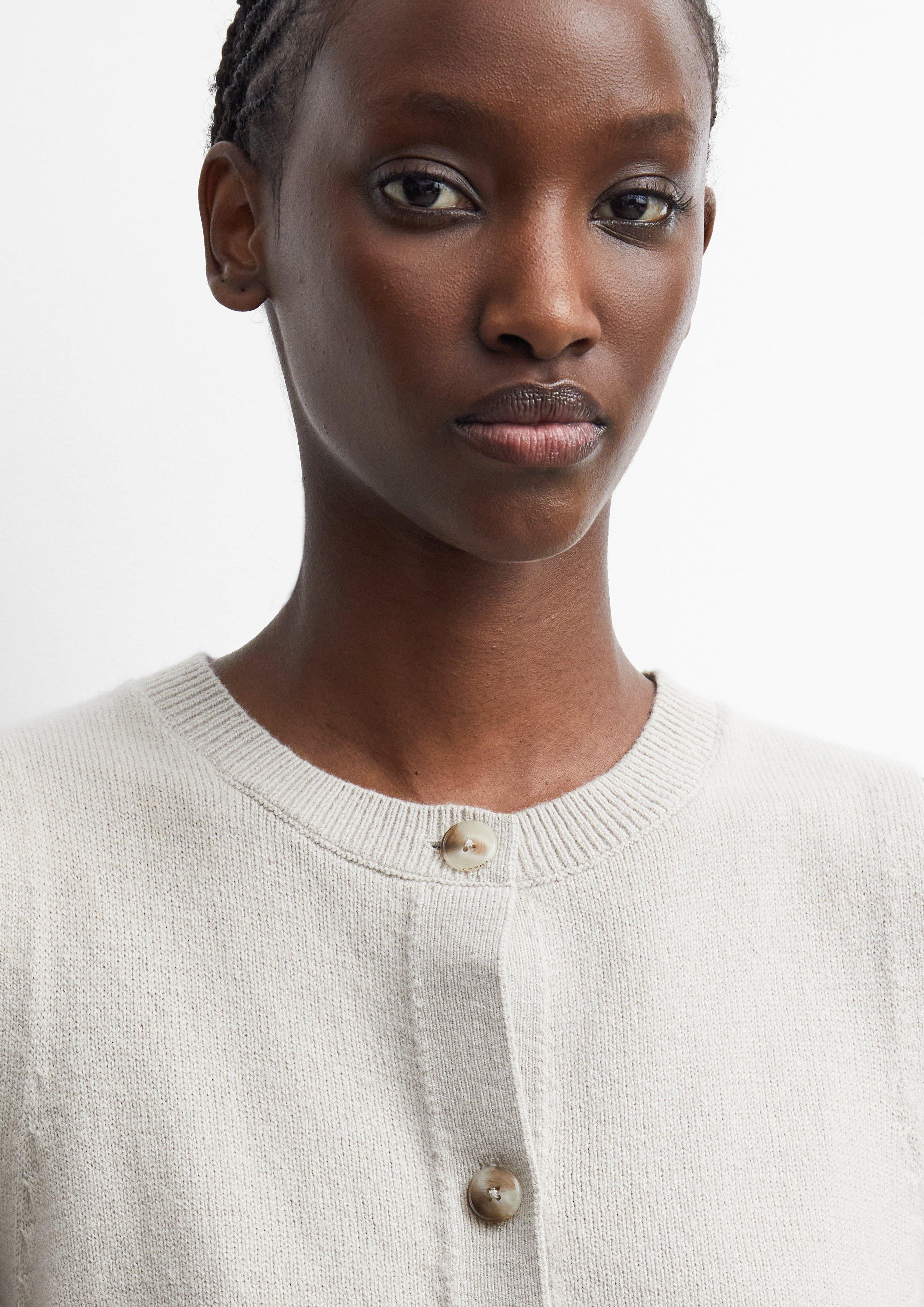 Veste en tricot en beige de COMMA