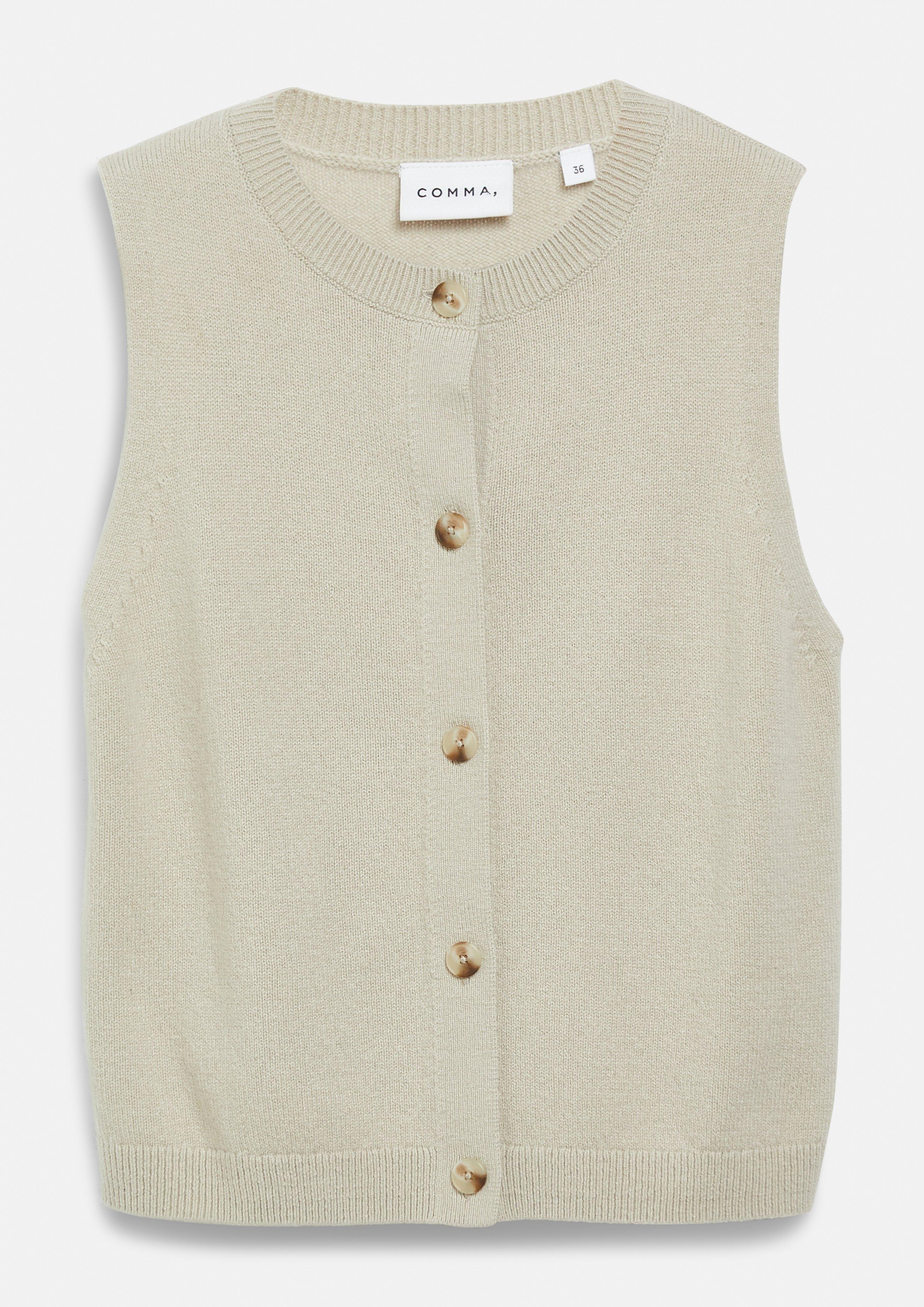Veste en tricot en beige de COMMA
