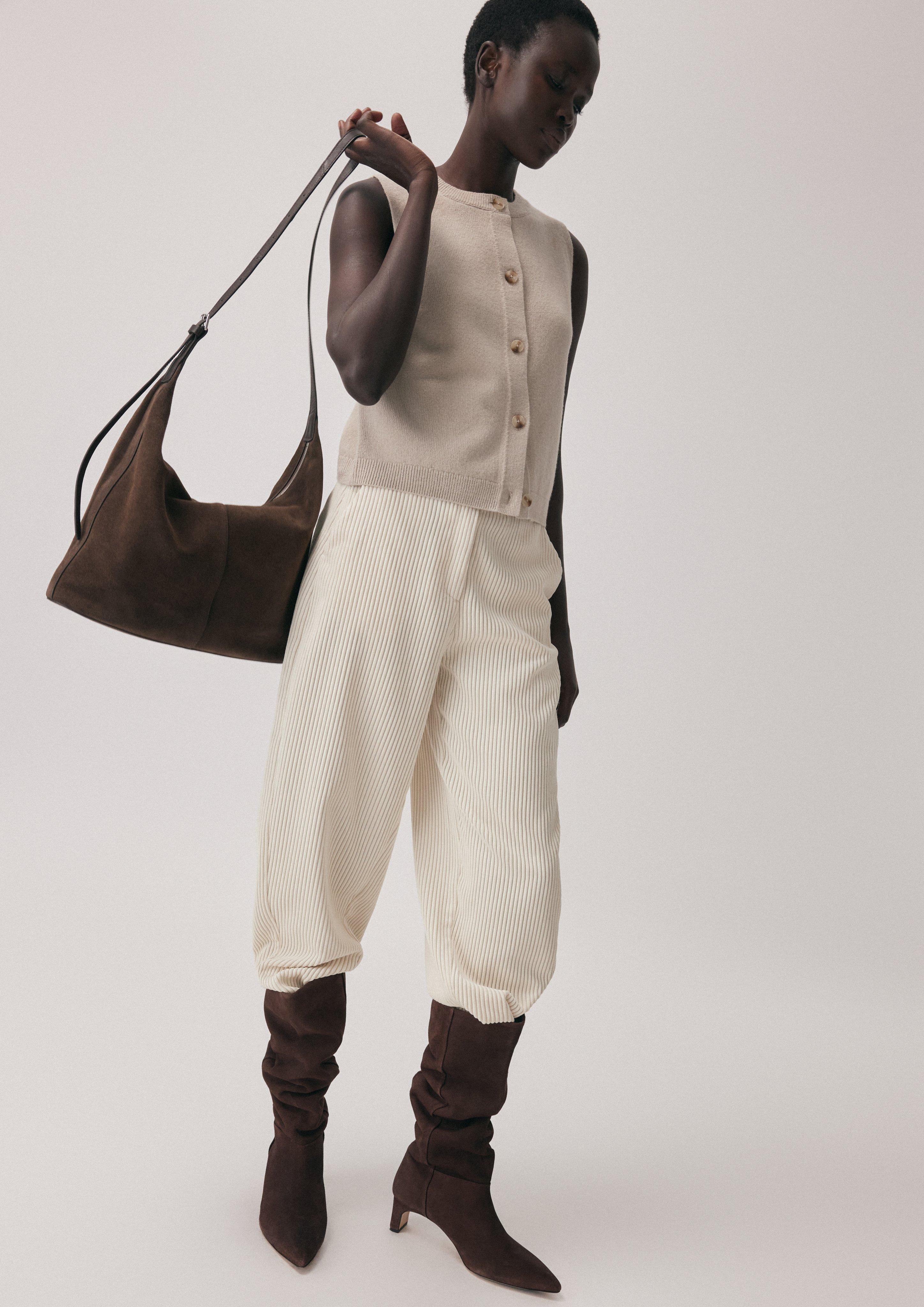 Veste en tricot en beige de COMMA