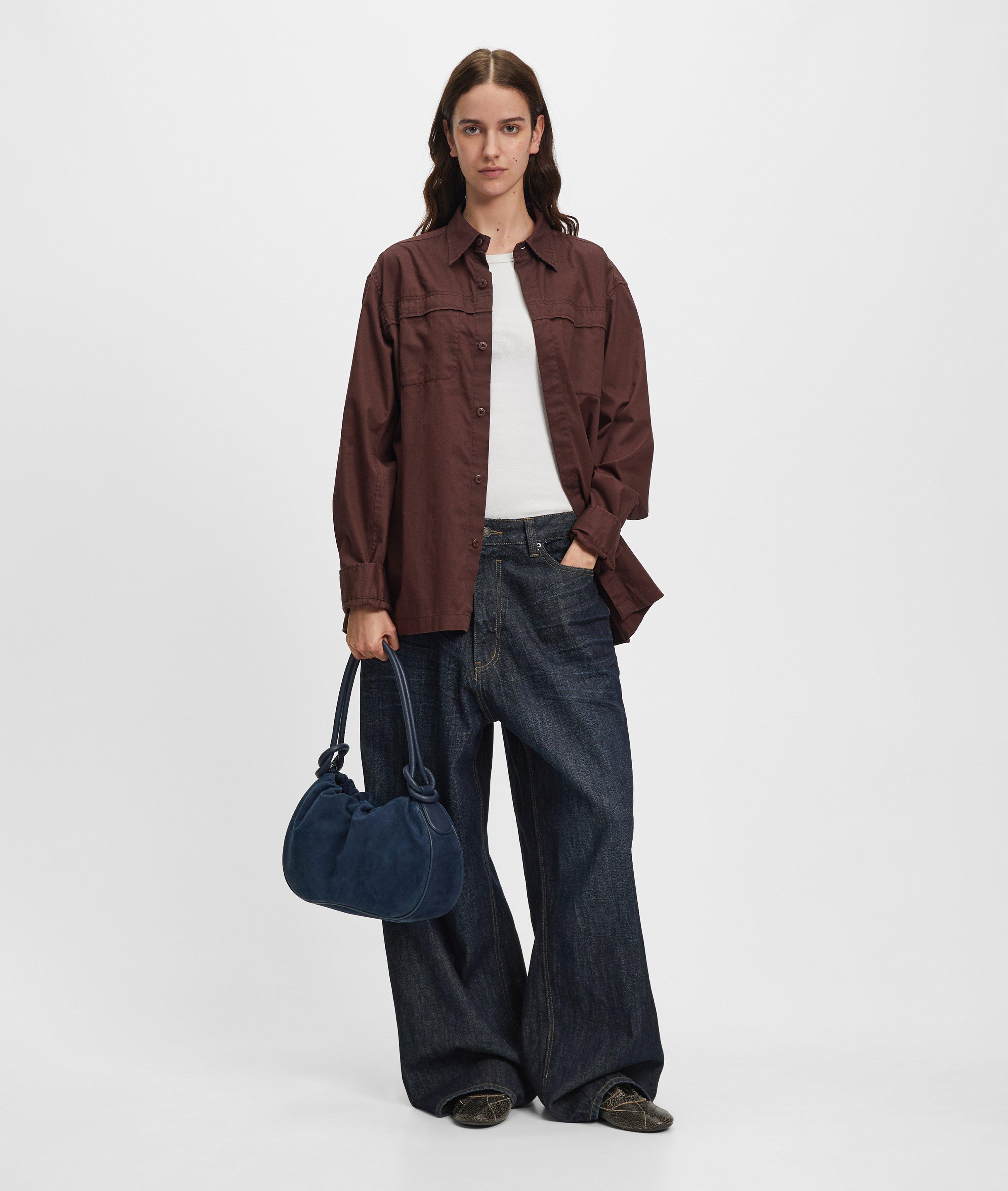 Mimi Hobo M in blau & beige