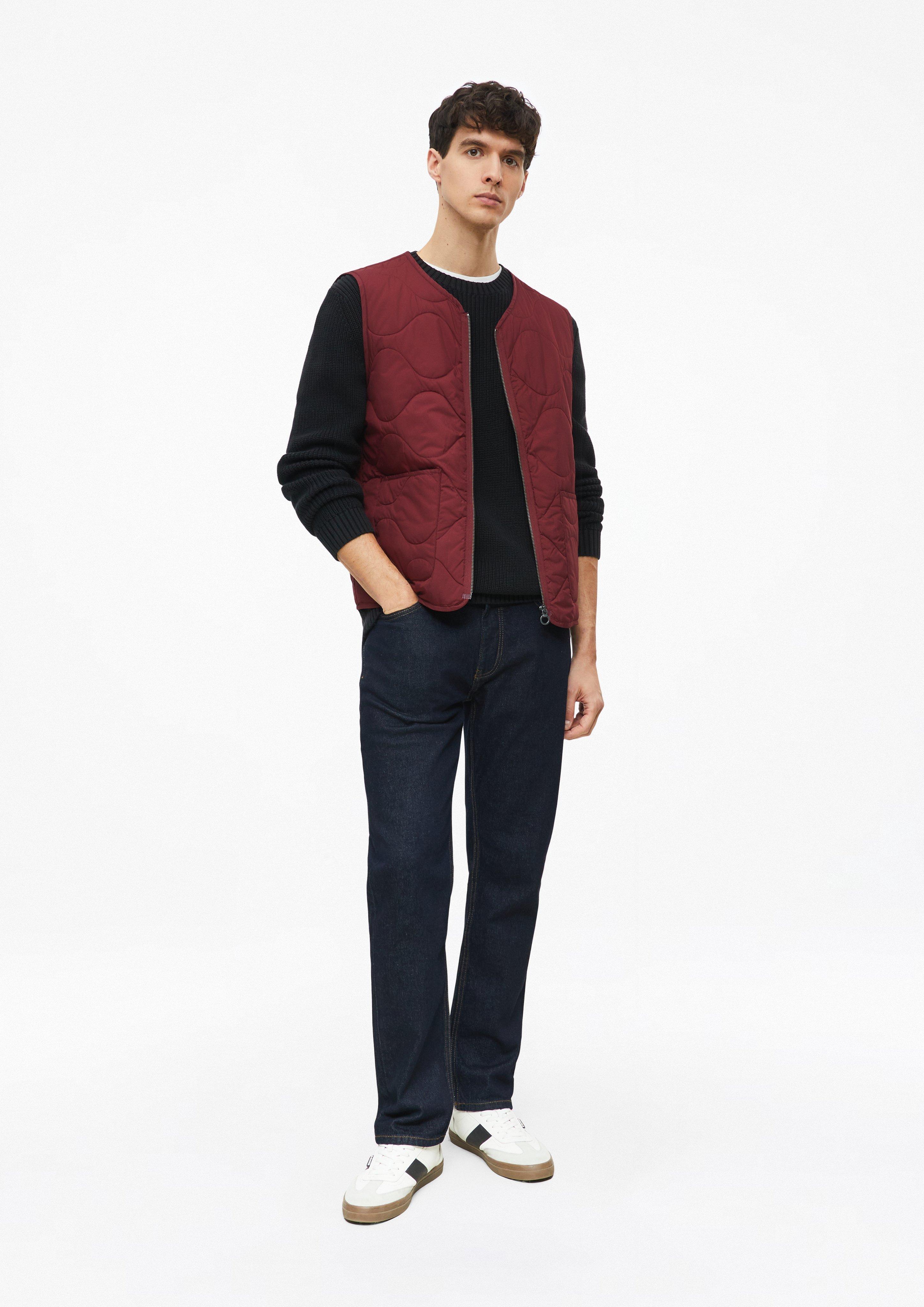 Men Lightweight quilted vest with patch pockets in red by s.Oliver