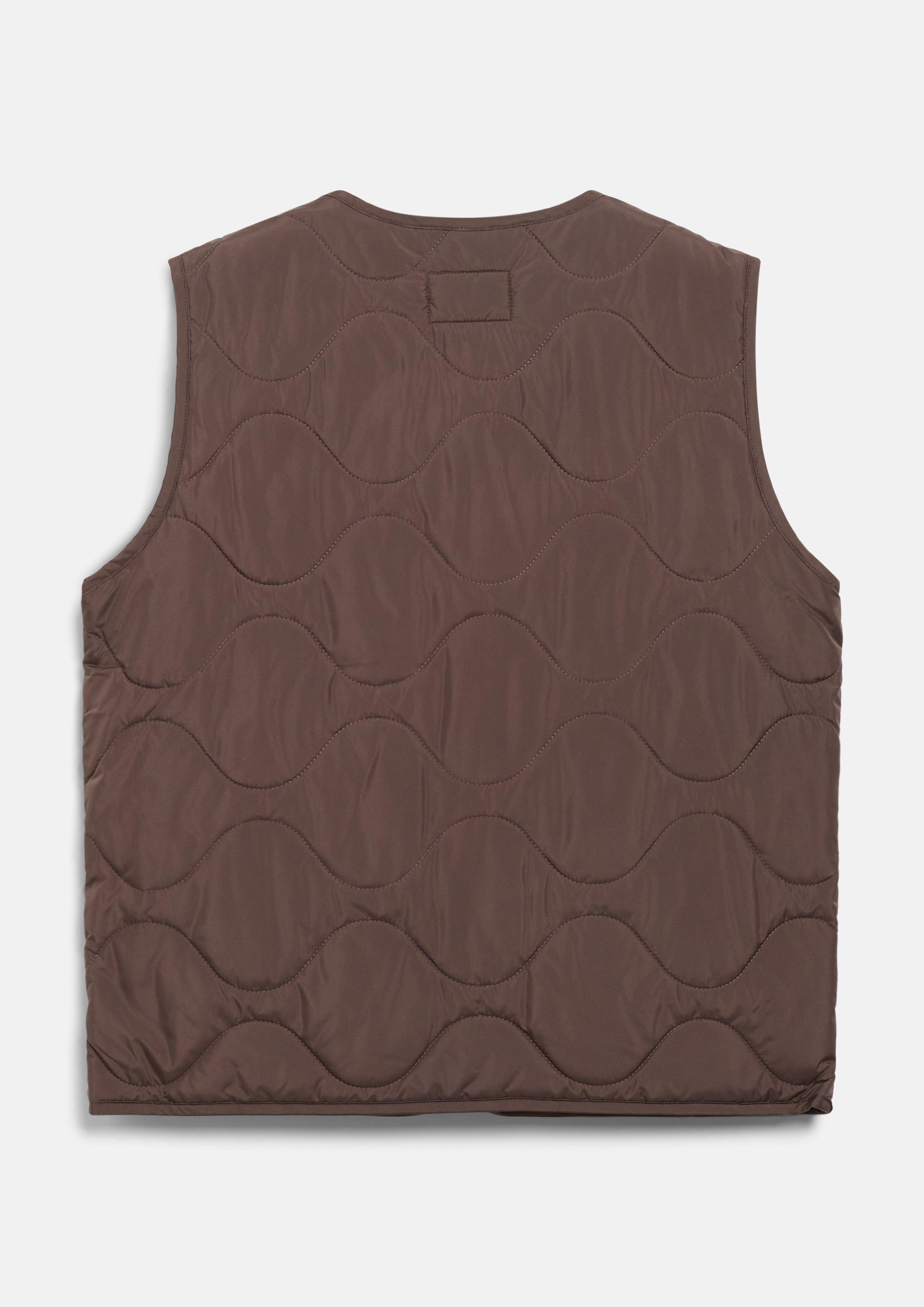 Herren Leichte Steppweste mit aufgesetzten Taschen in braun von s.Oliver