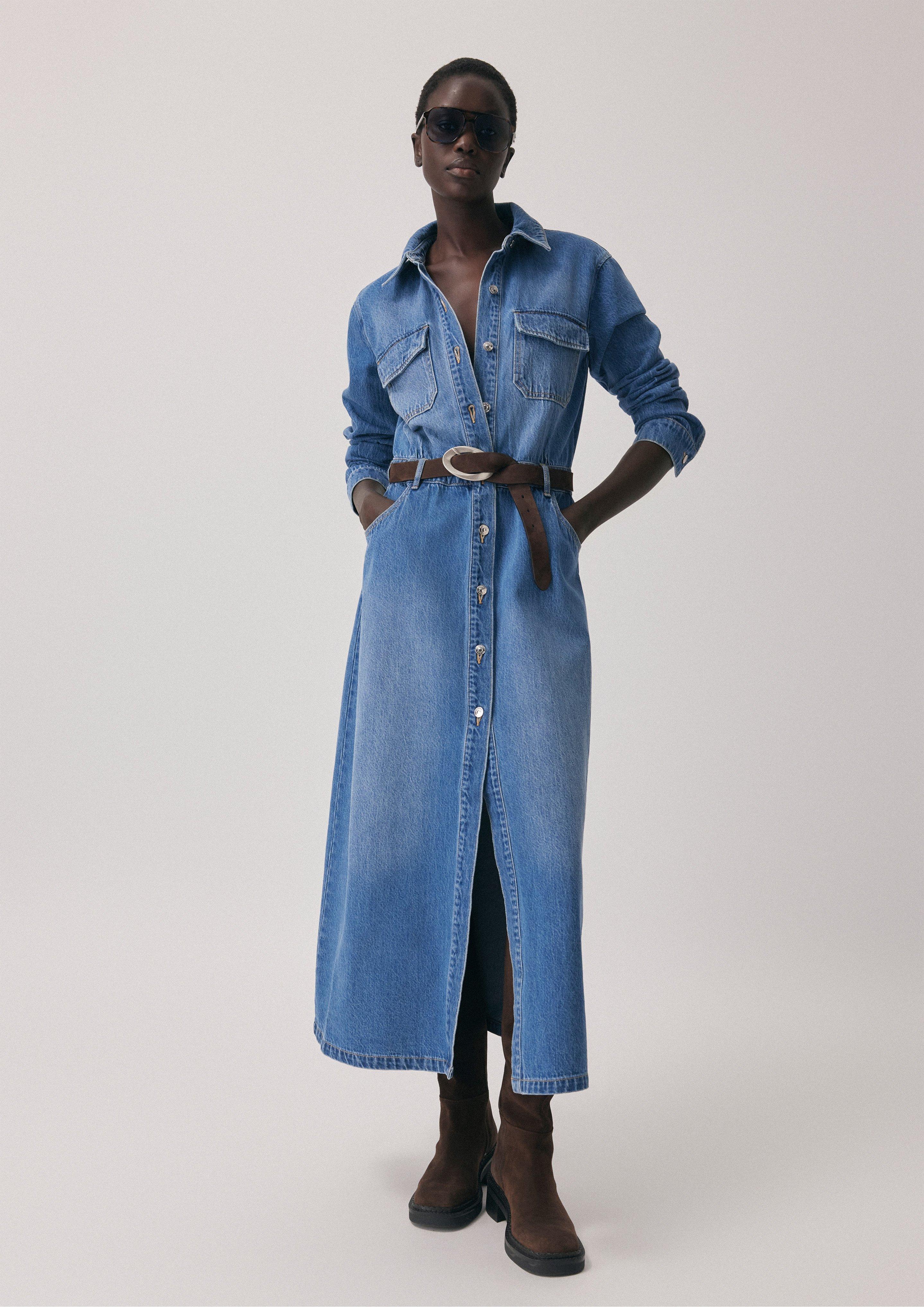 Kleid in blau von COMMA