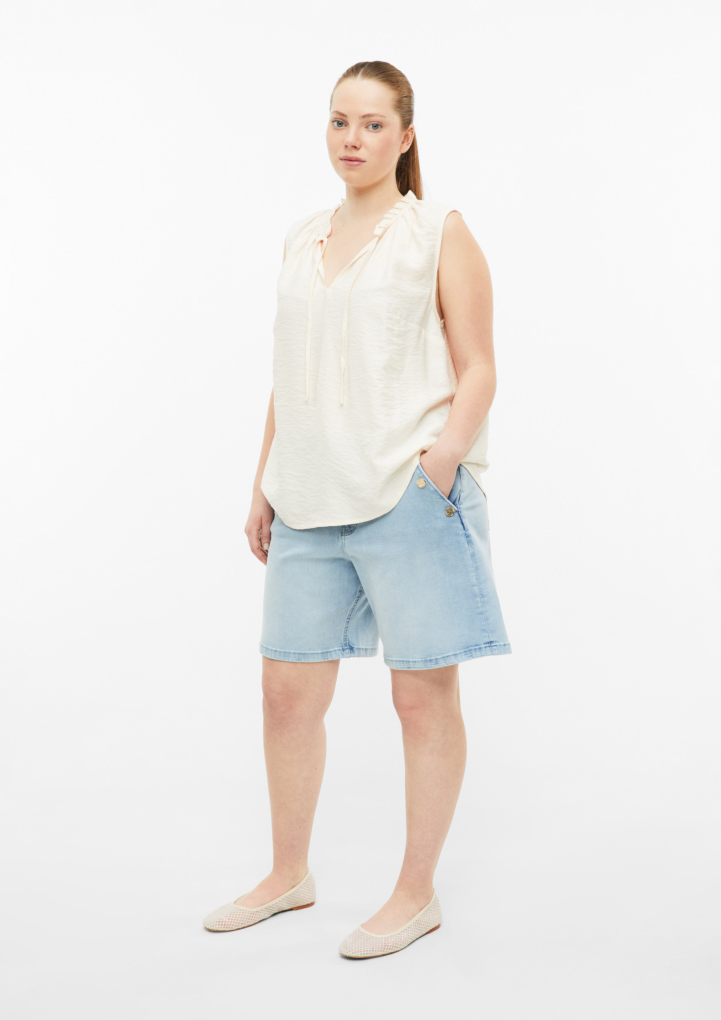 Damen Bluse in orange von QS CURVE