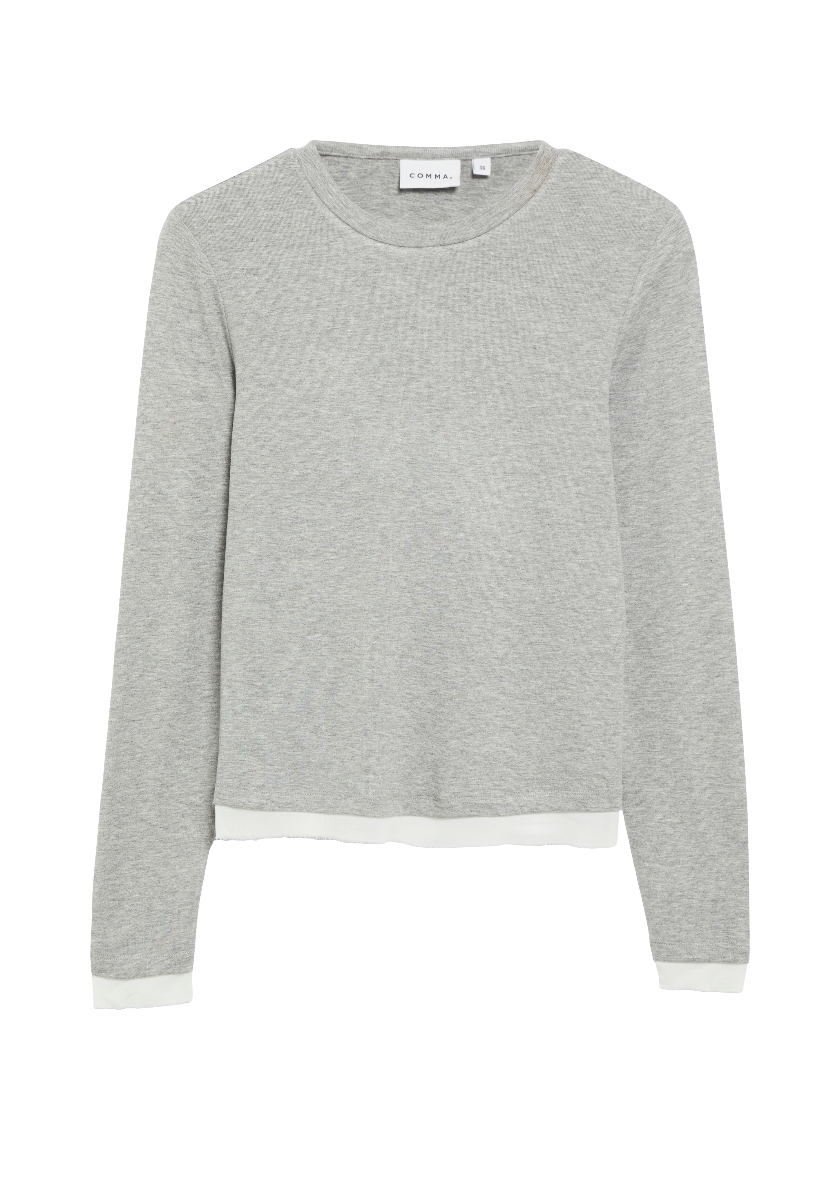 T-shirt met lange mouwen in laag-op-laag-look
