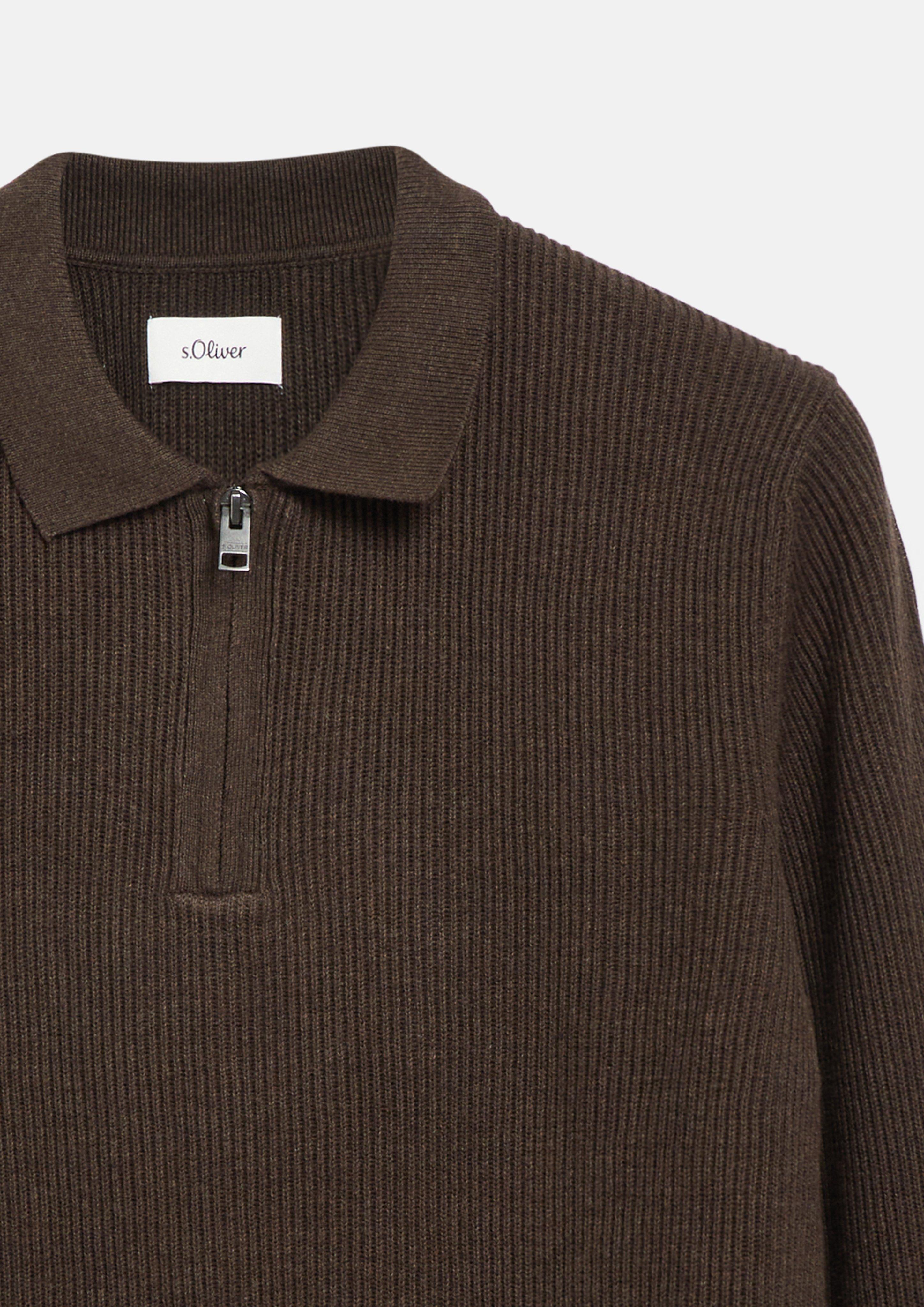 Hommes Pull en tricot en brun de s.Oliver