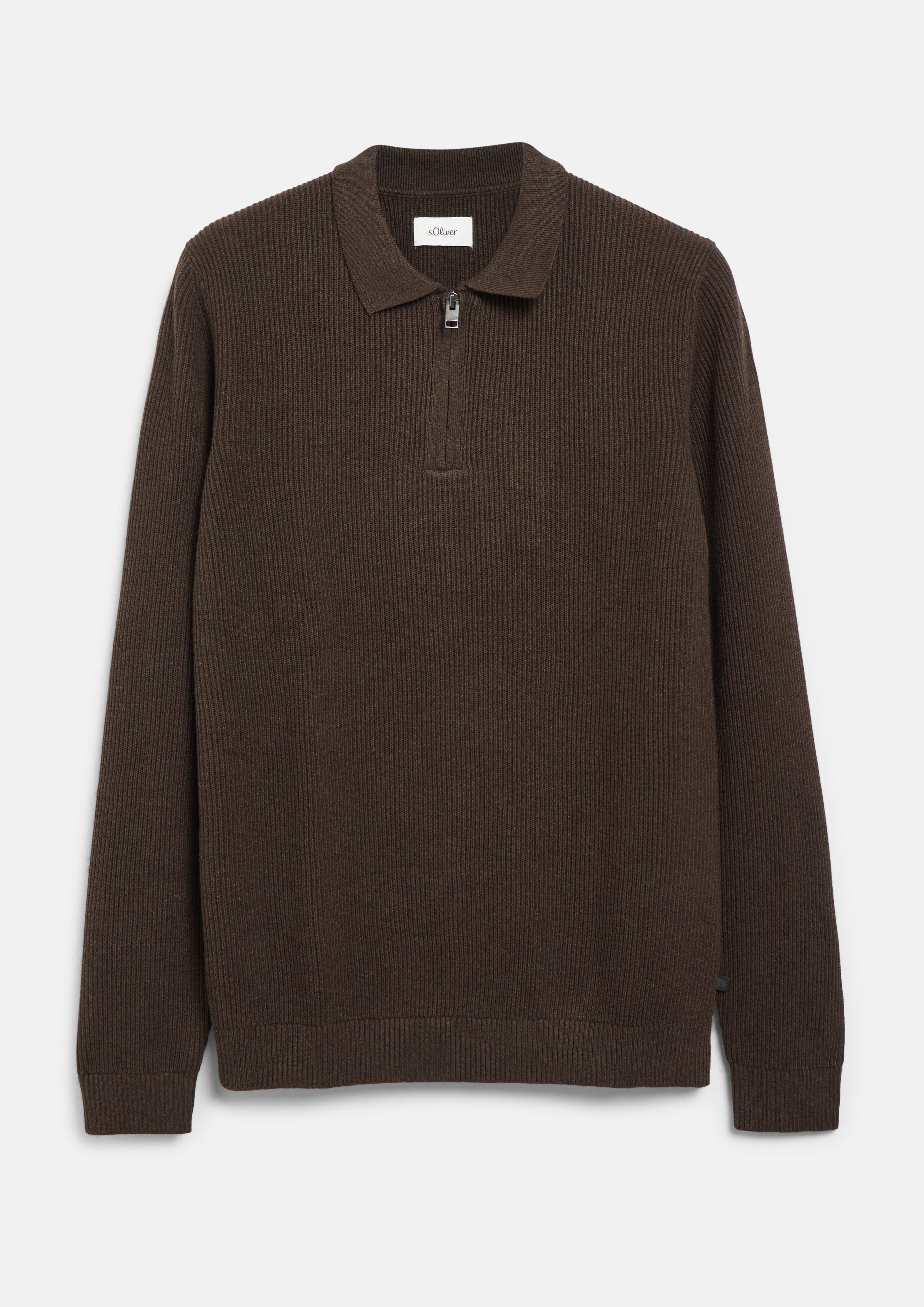 Hommes Pull en tricot en brun de s.Oliver
