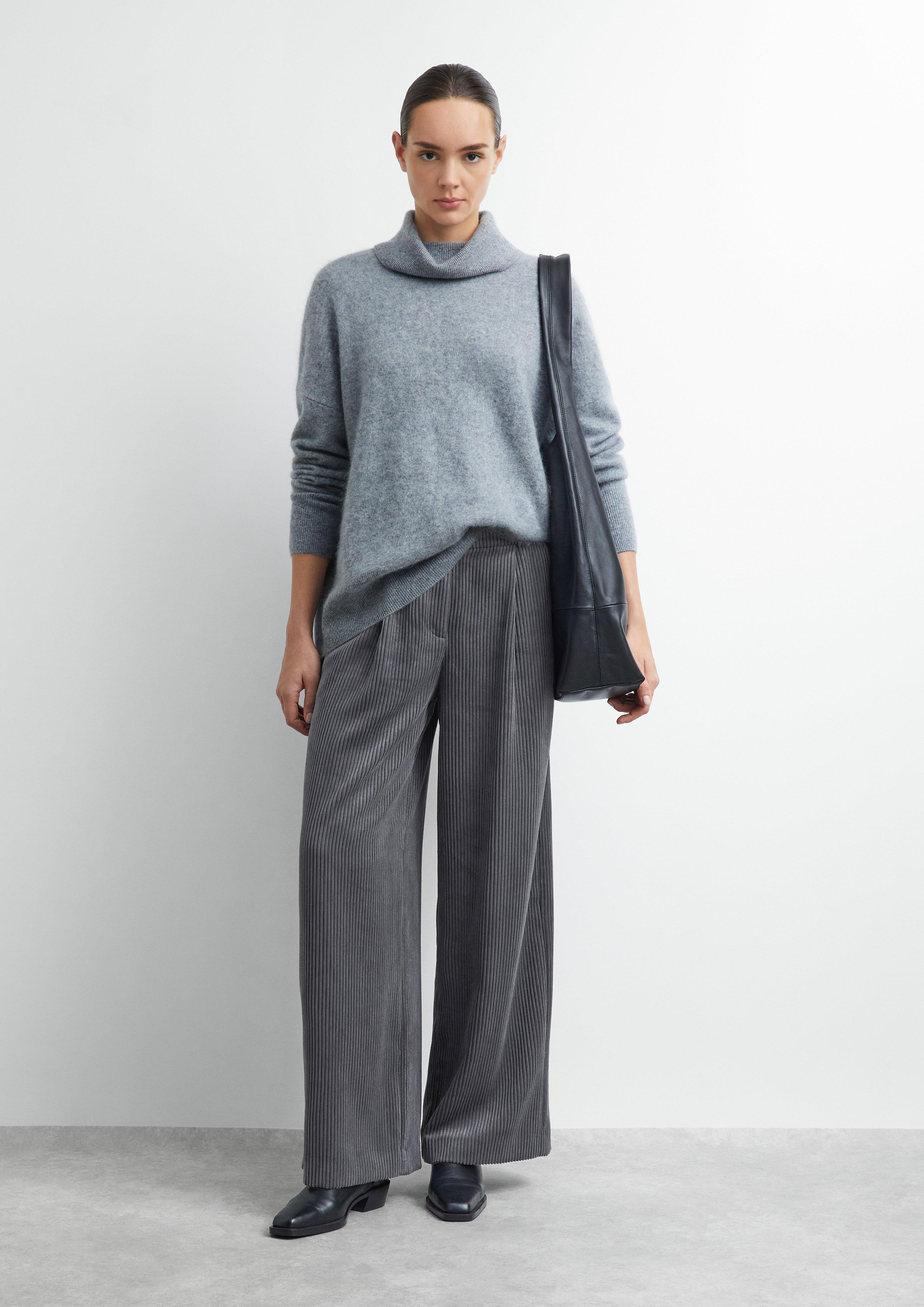 Women Trousers in grey by COMMA
