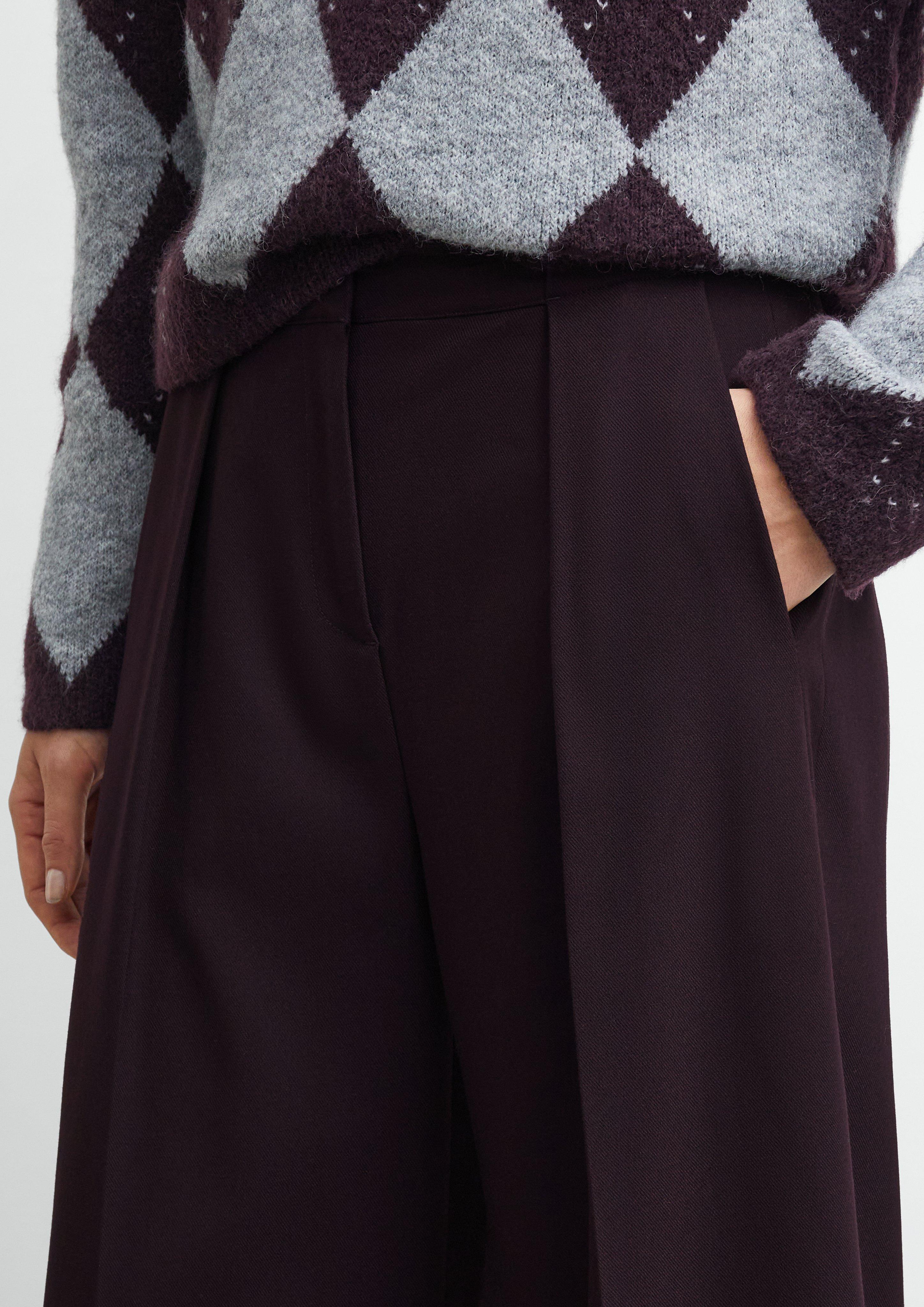 Women Trousers in purple by COMMA