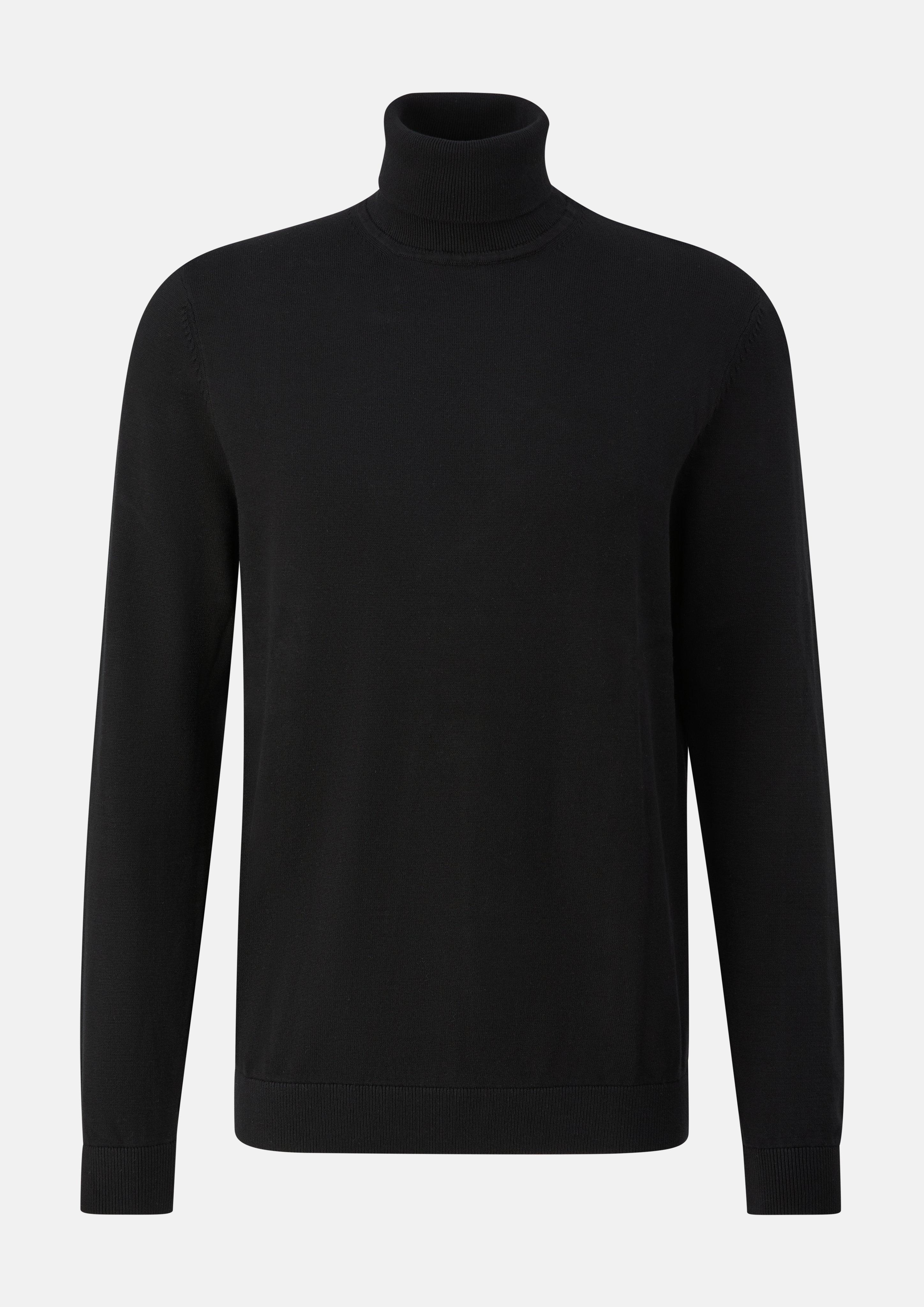 Hommes Pull en tricot en noir de s.Oliver