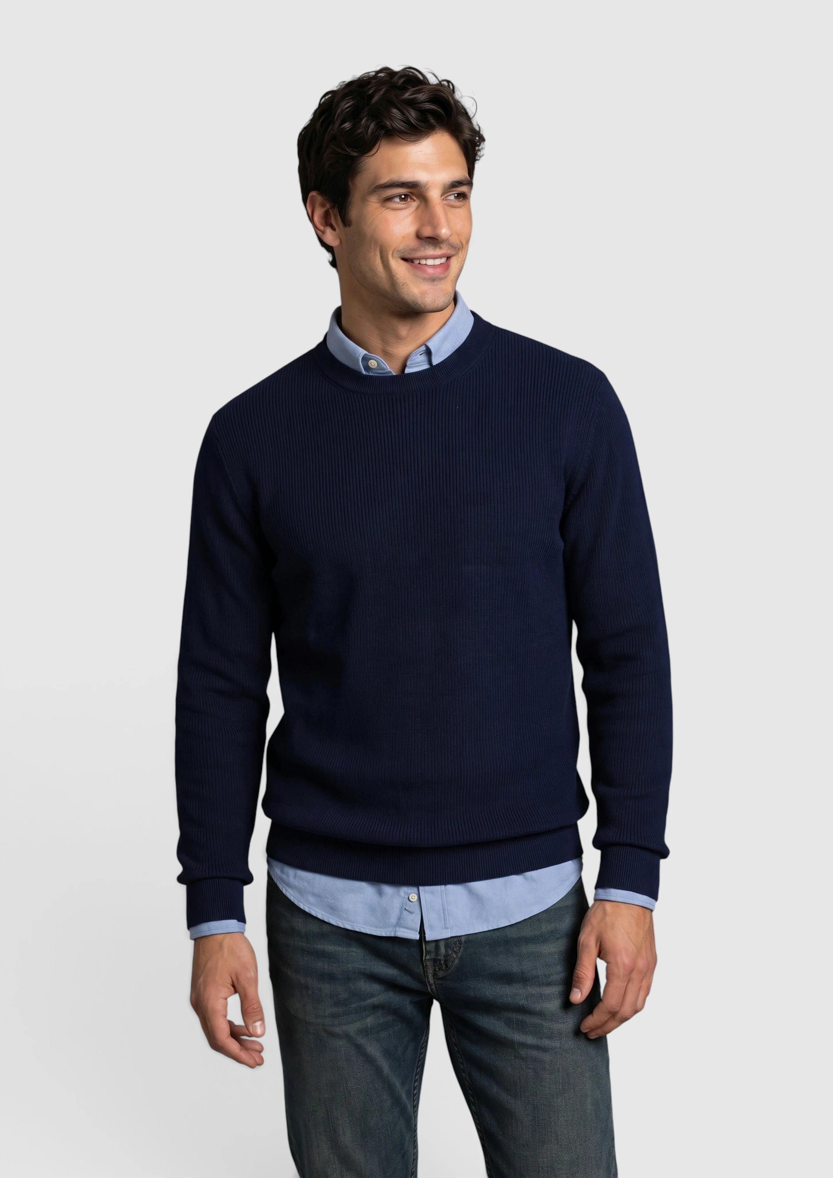 Knitted pullover in navy by s.Oliver