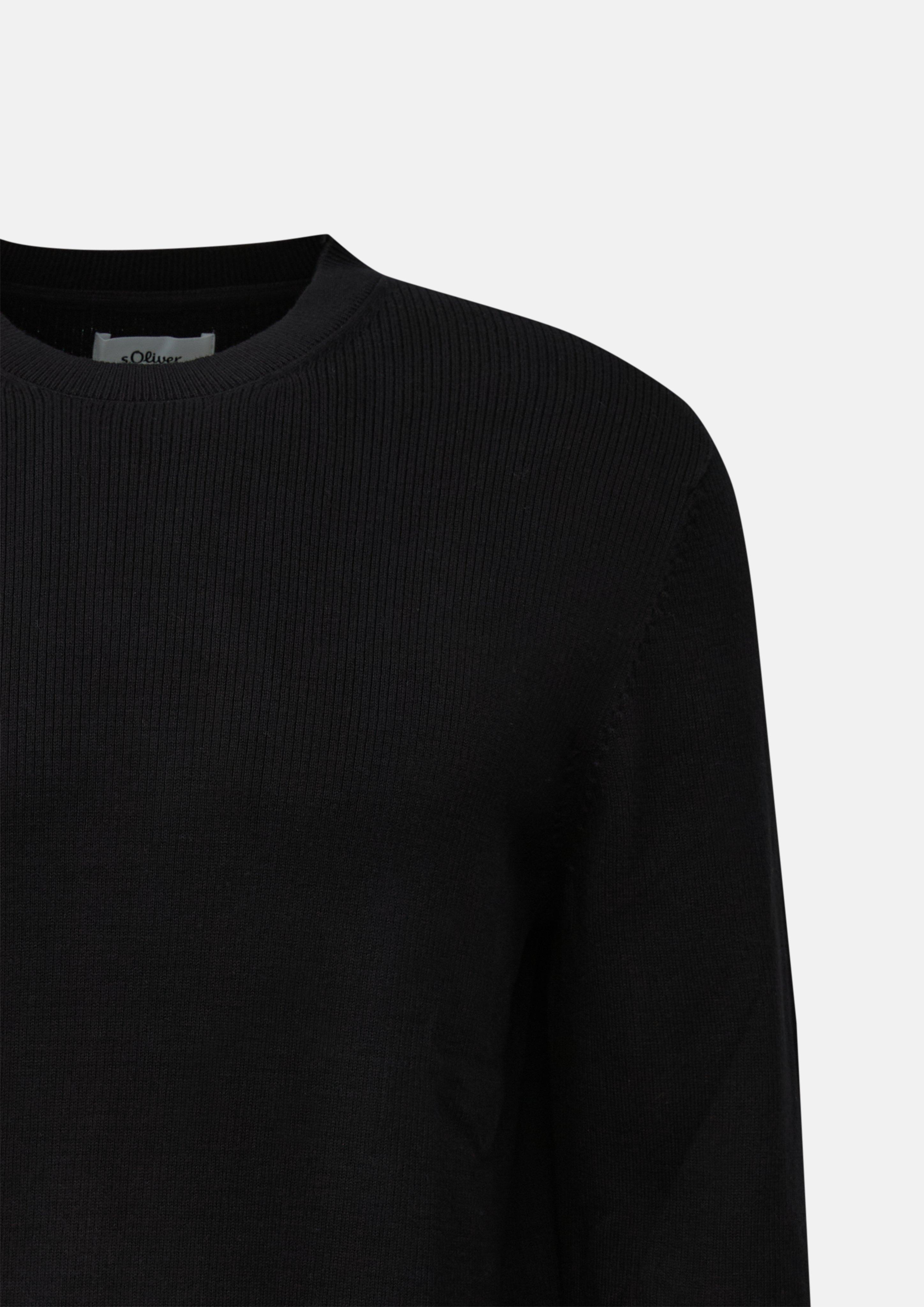 Hommes Pull en maille en noir de s.Oliver
