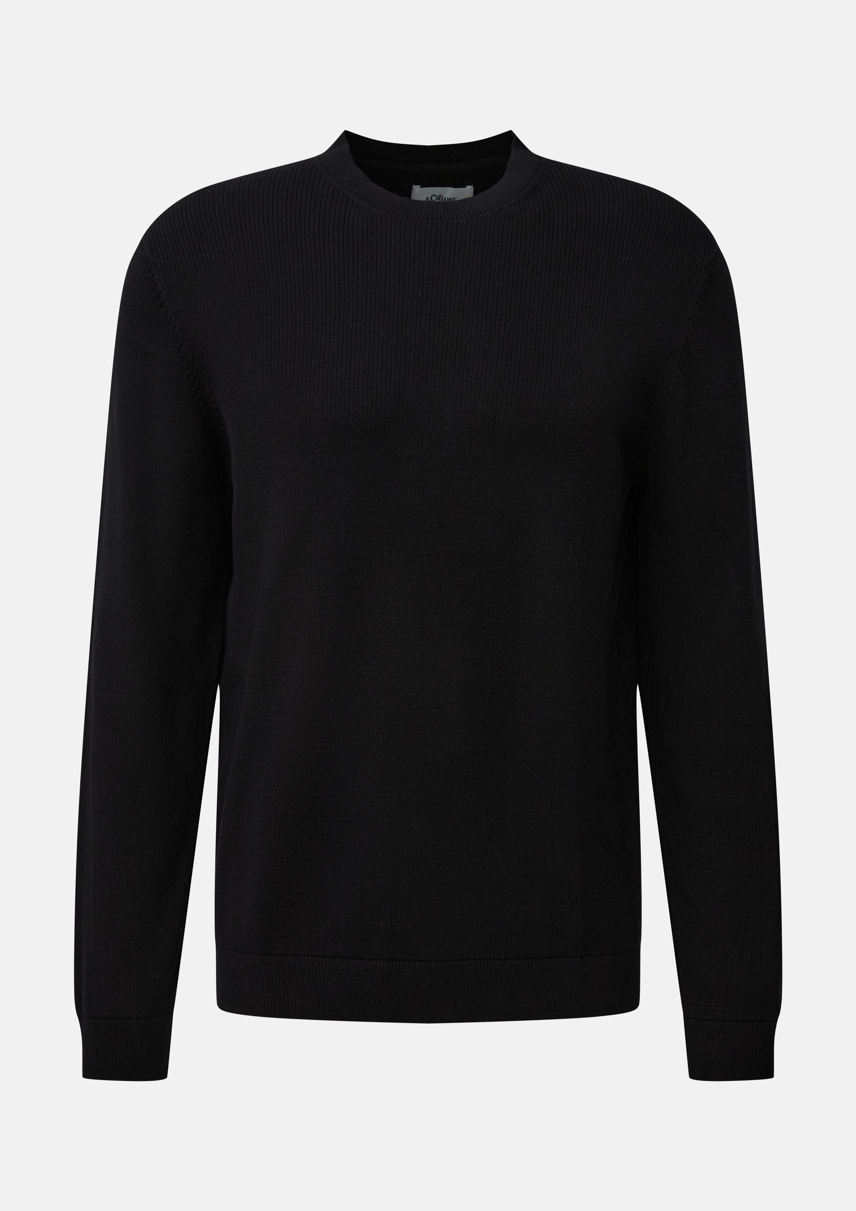 Hommes Pull en maille en noir de s.Oliver