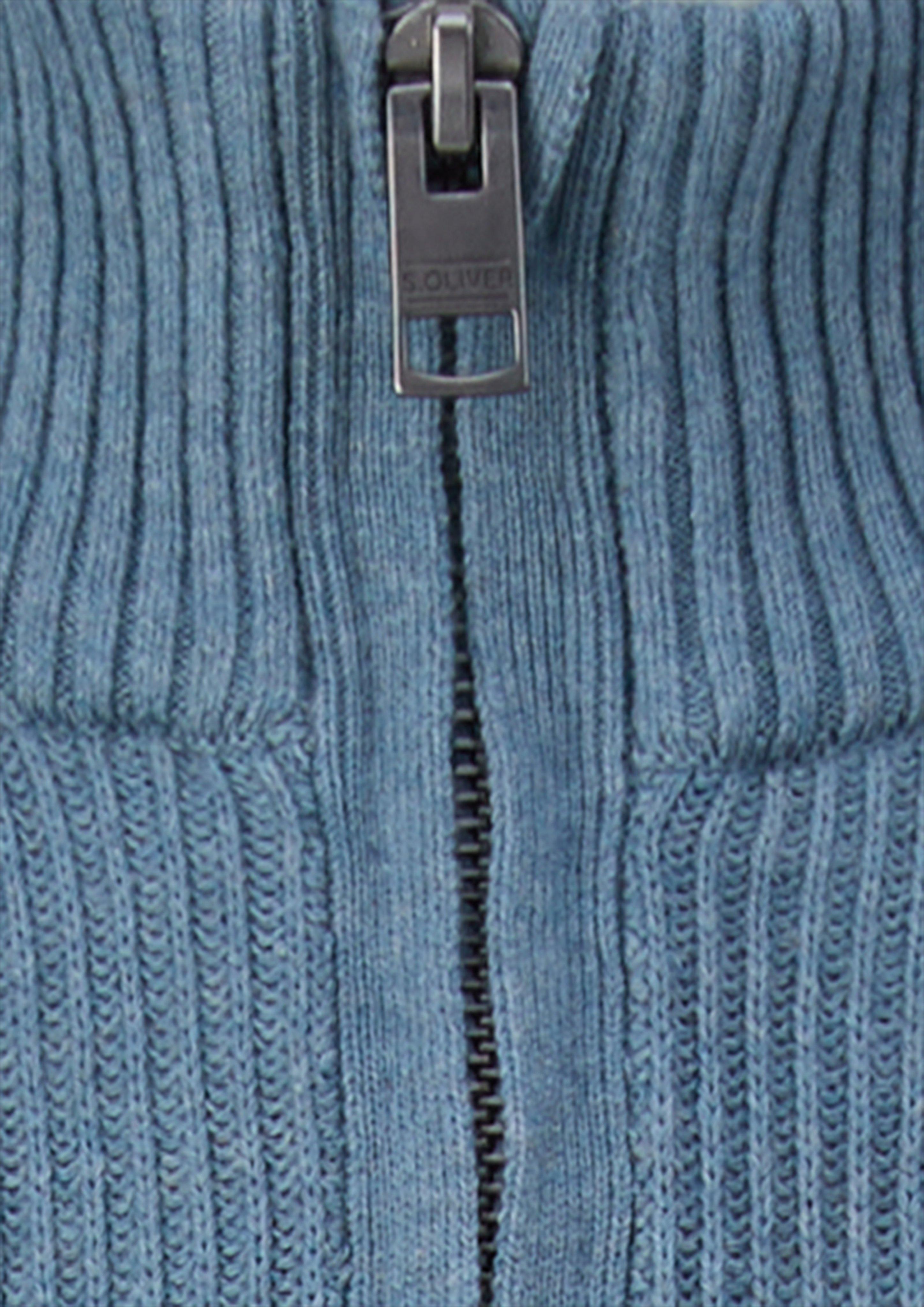 Men Knitted pullover in blue by s.Oliver