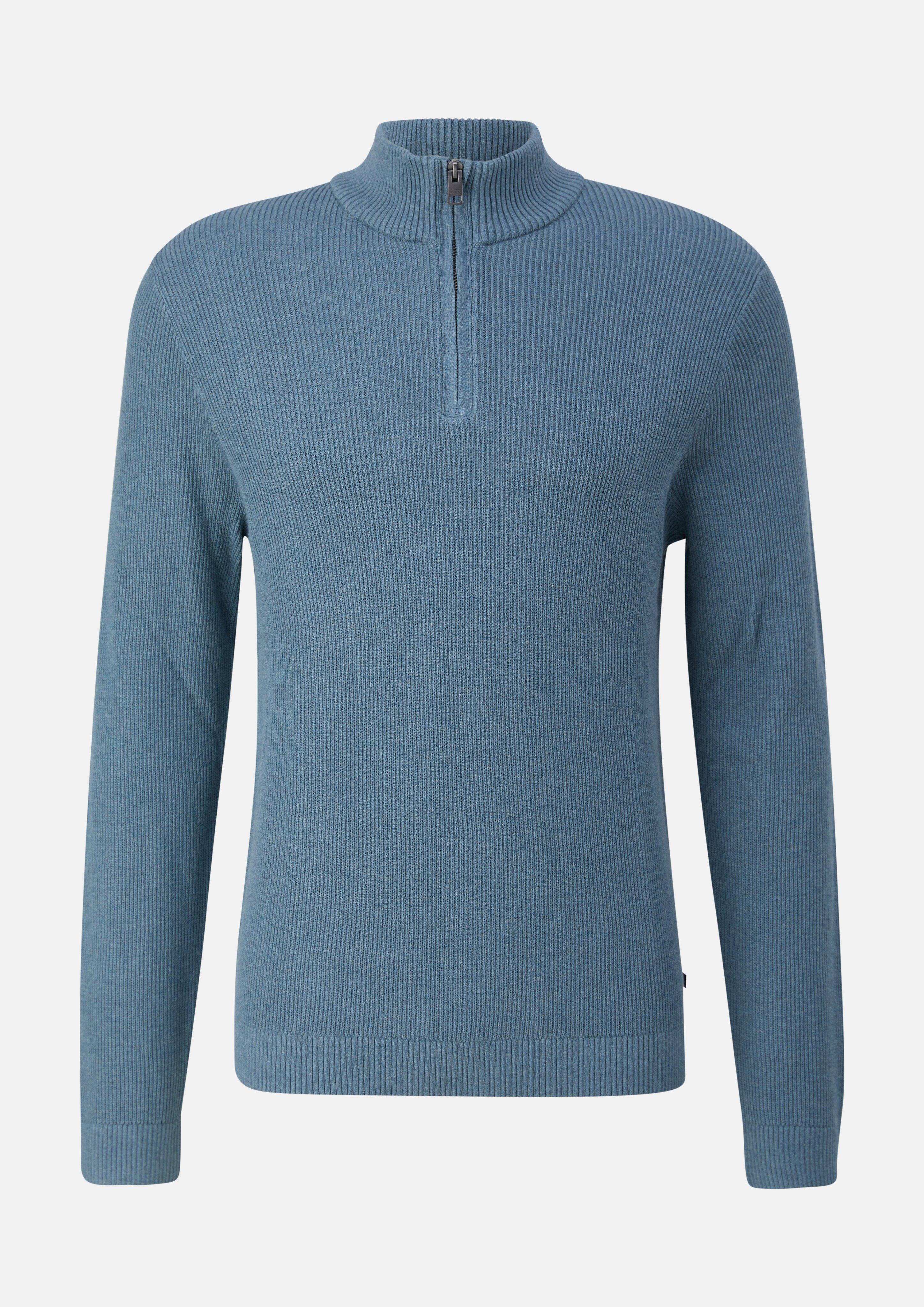 Men Knitted pullover in blue by s.Oliver