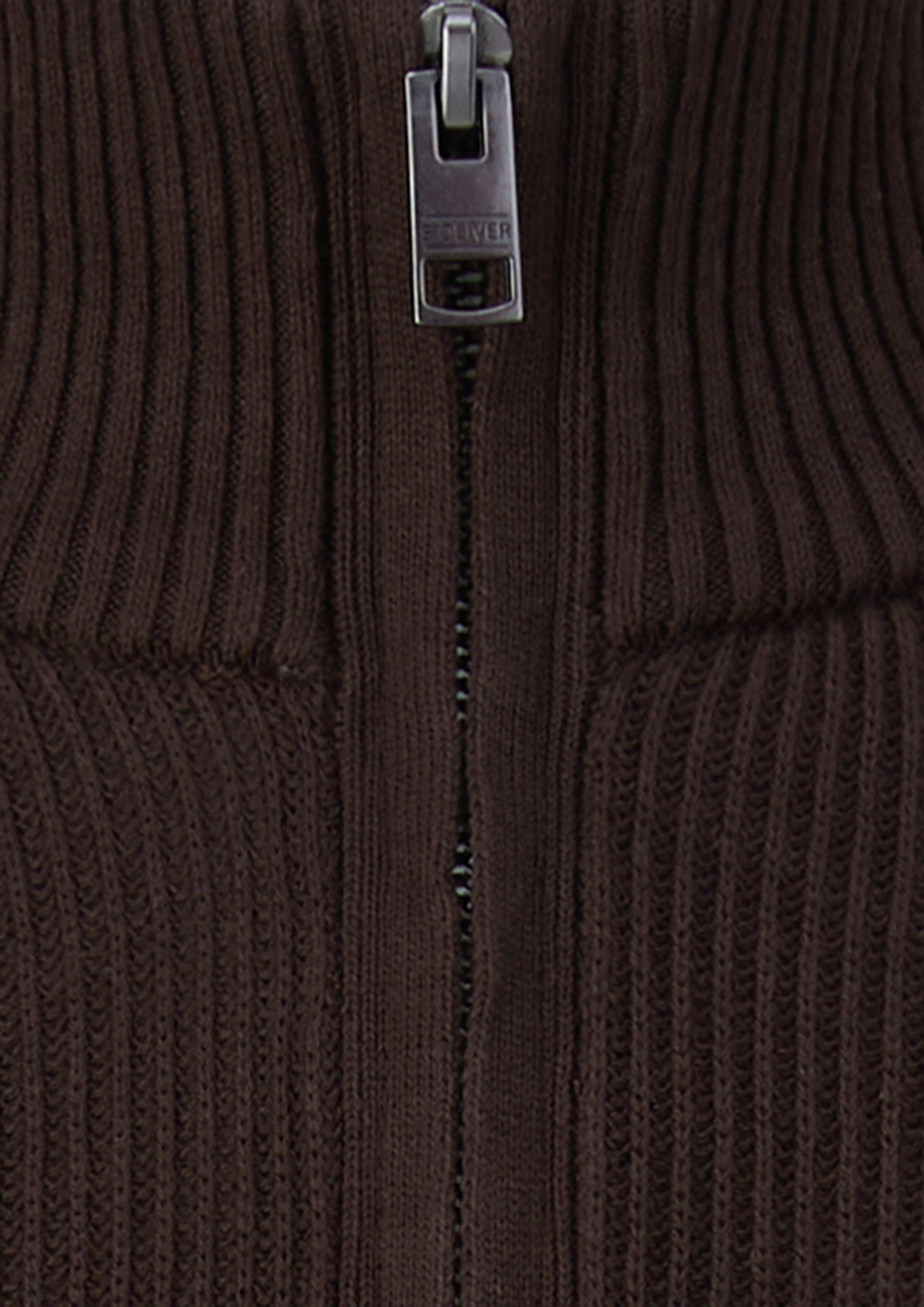 Men Knitted pullover in brown by s.Oliver