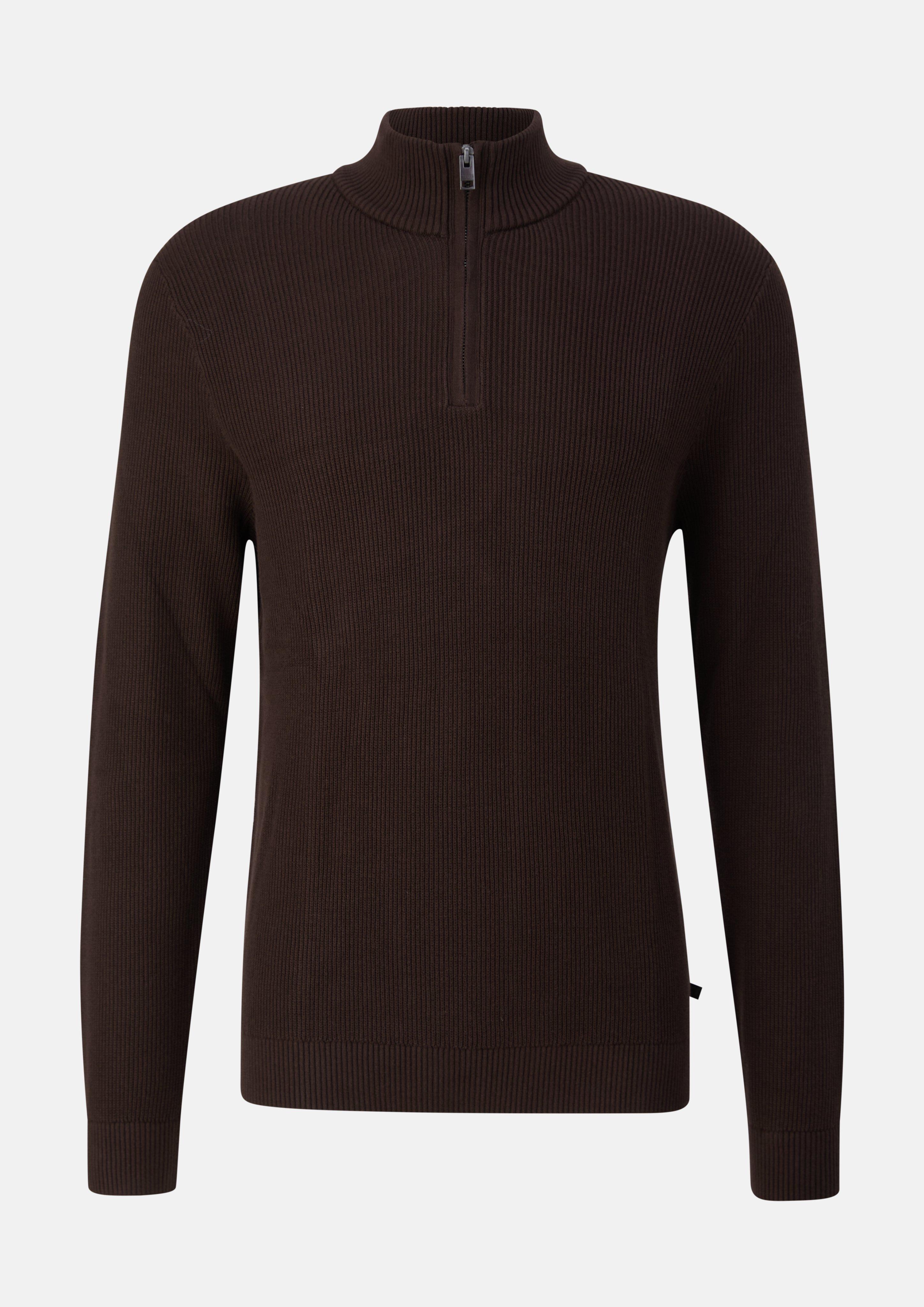 Men Knitted pullover in brown by s.Oliver