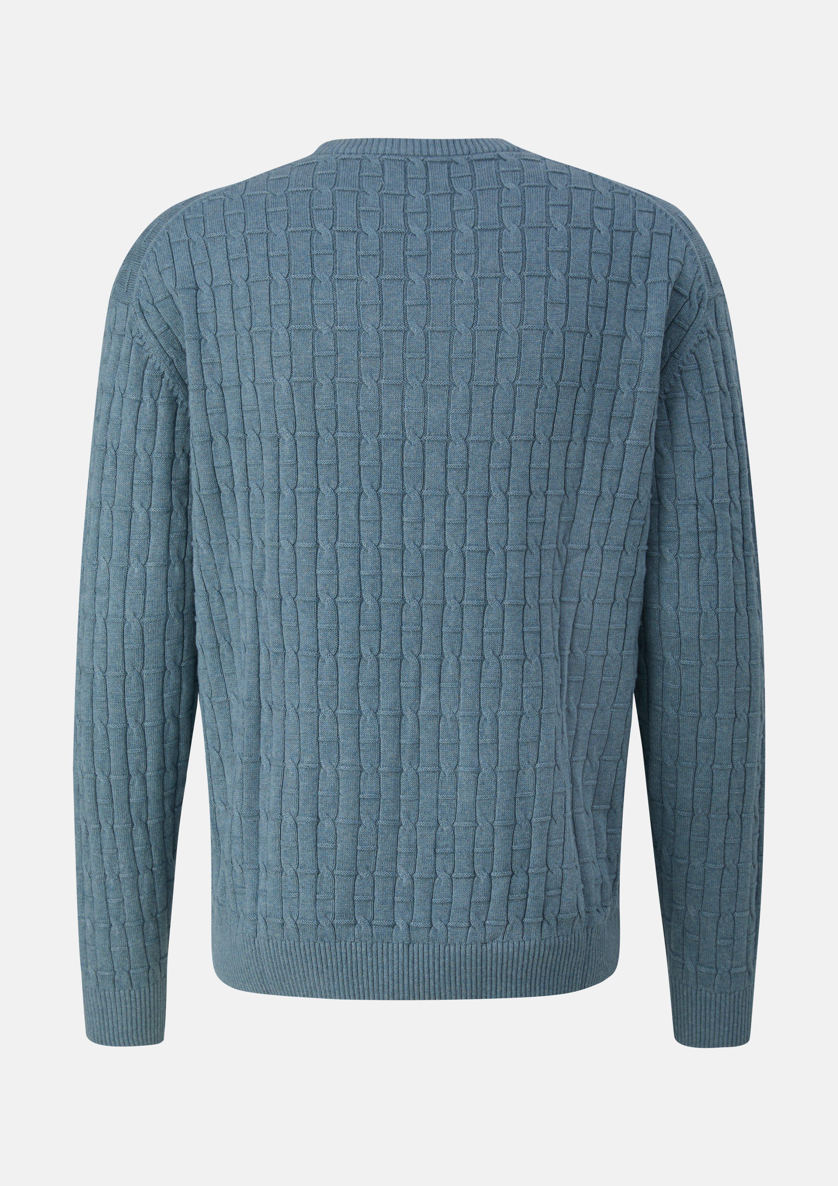 Men Knitted pullover in blue by s.Oliver