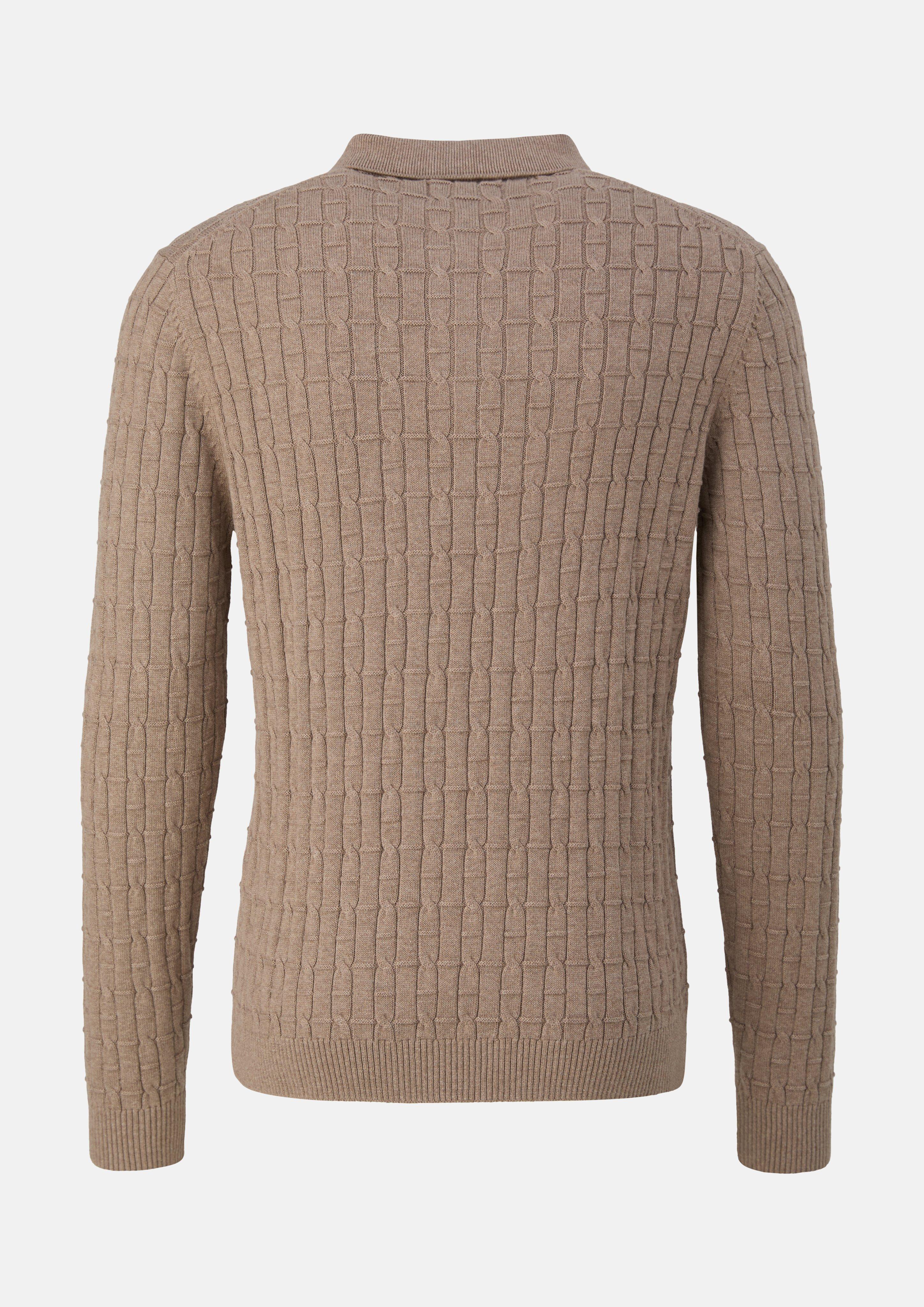 Hommes Pull en tricot en brun de s.Oliver