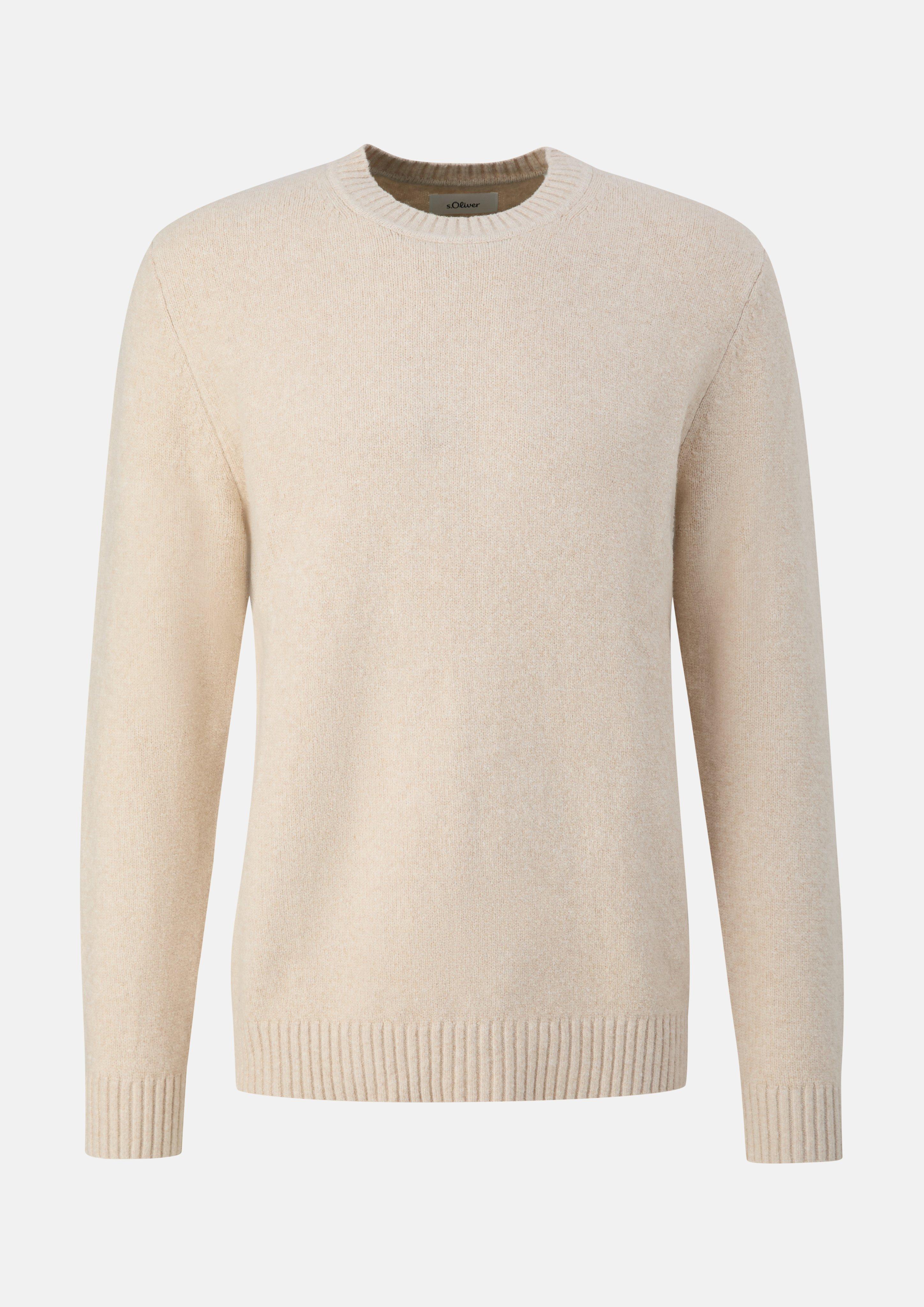 Hommes Pull en tricot en crème de s.Oliver