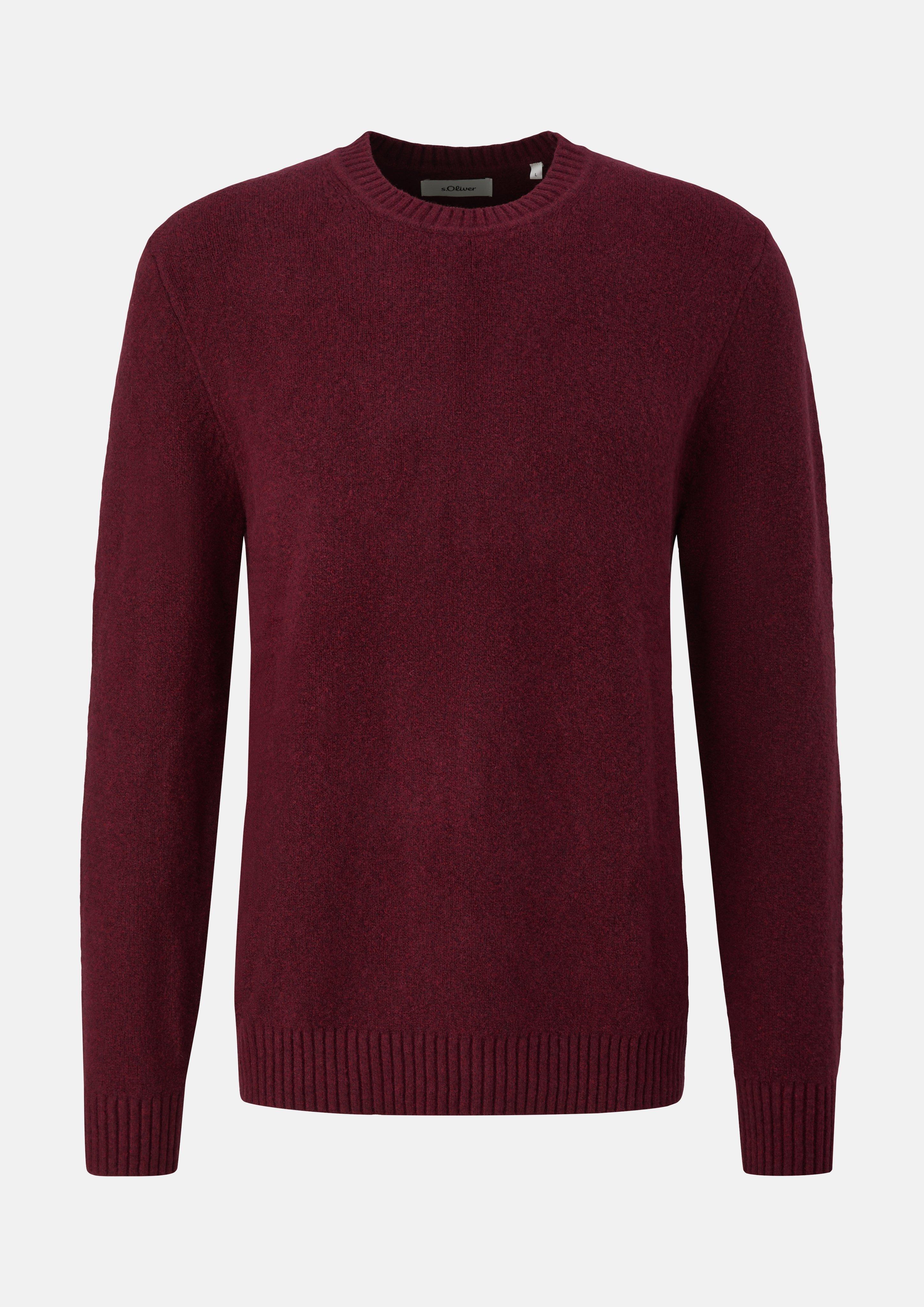 Hommes Pull en tricot en rouge de s.Oliver