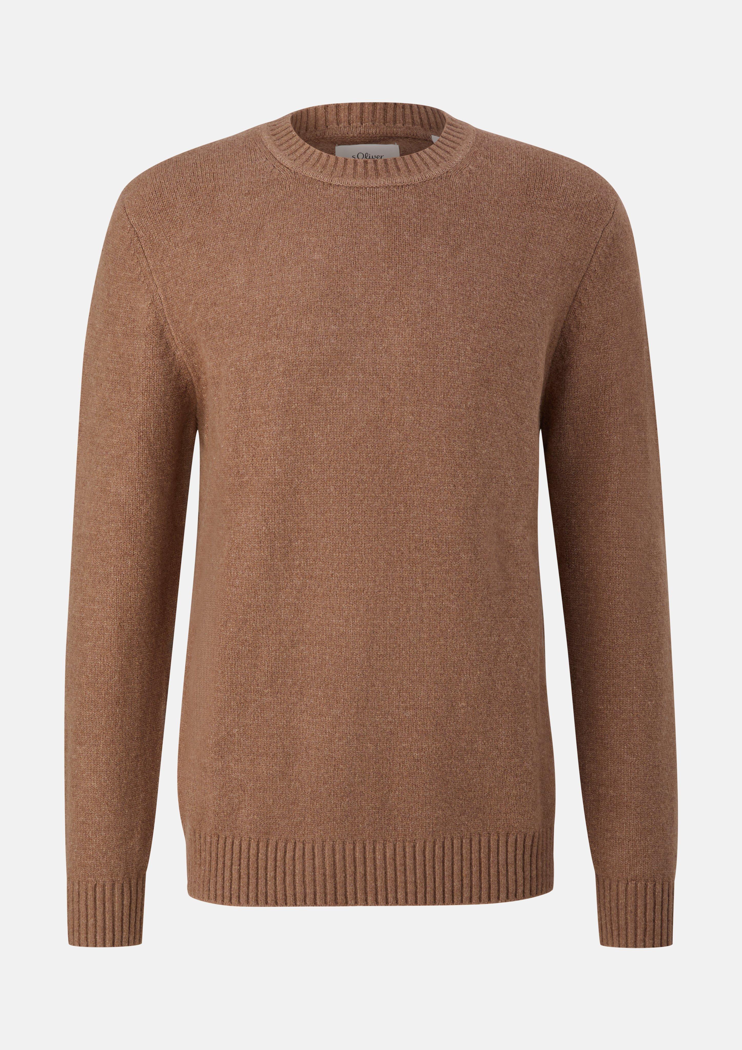 Hommes Pull en tricot en brun de s.Oliver