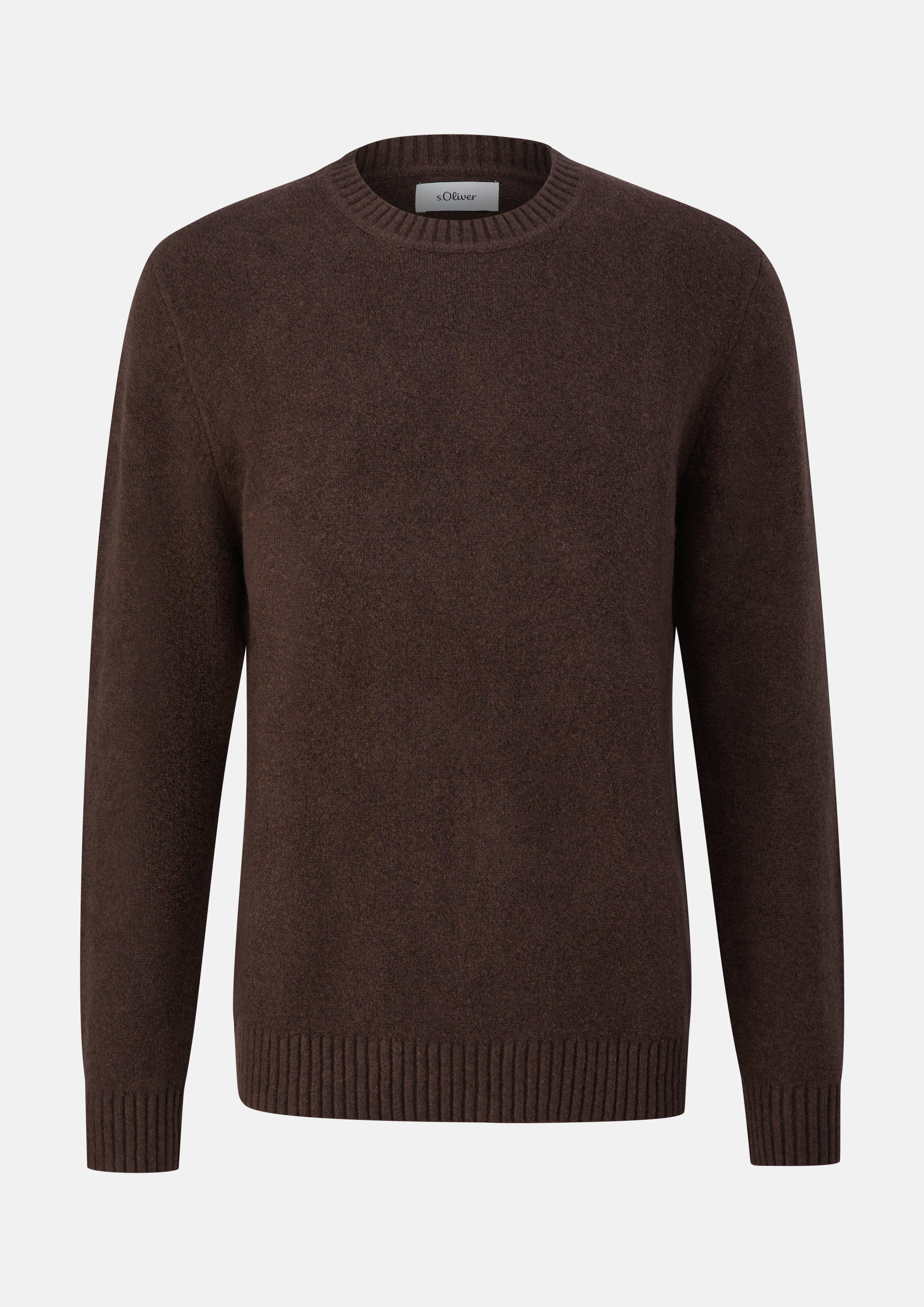 Pull en tricot en marron foncé de s.Oliver
