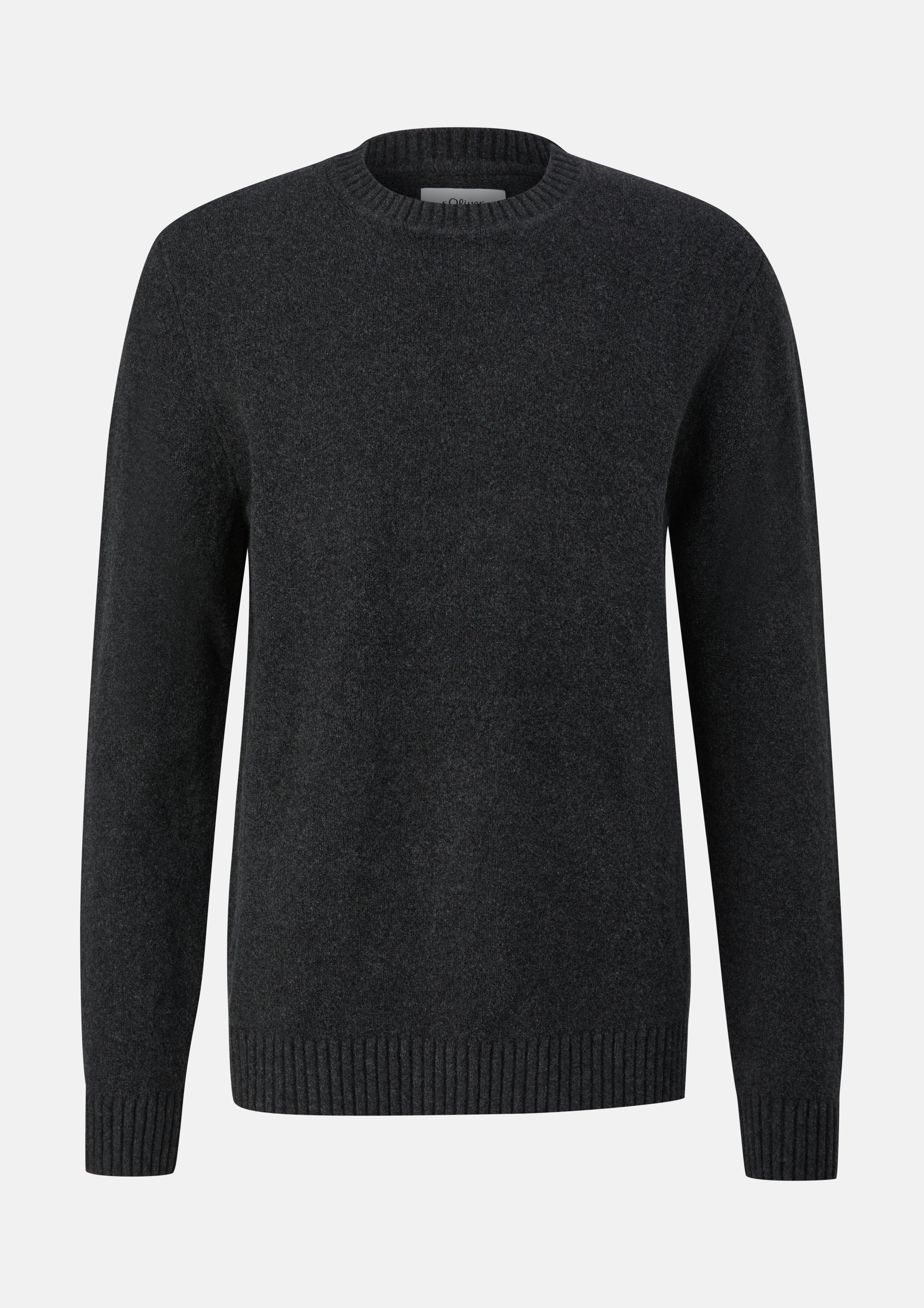 Hommes Pull en tricot en noir de s.Oliver