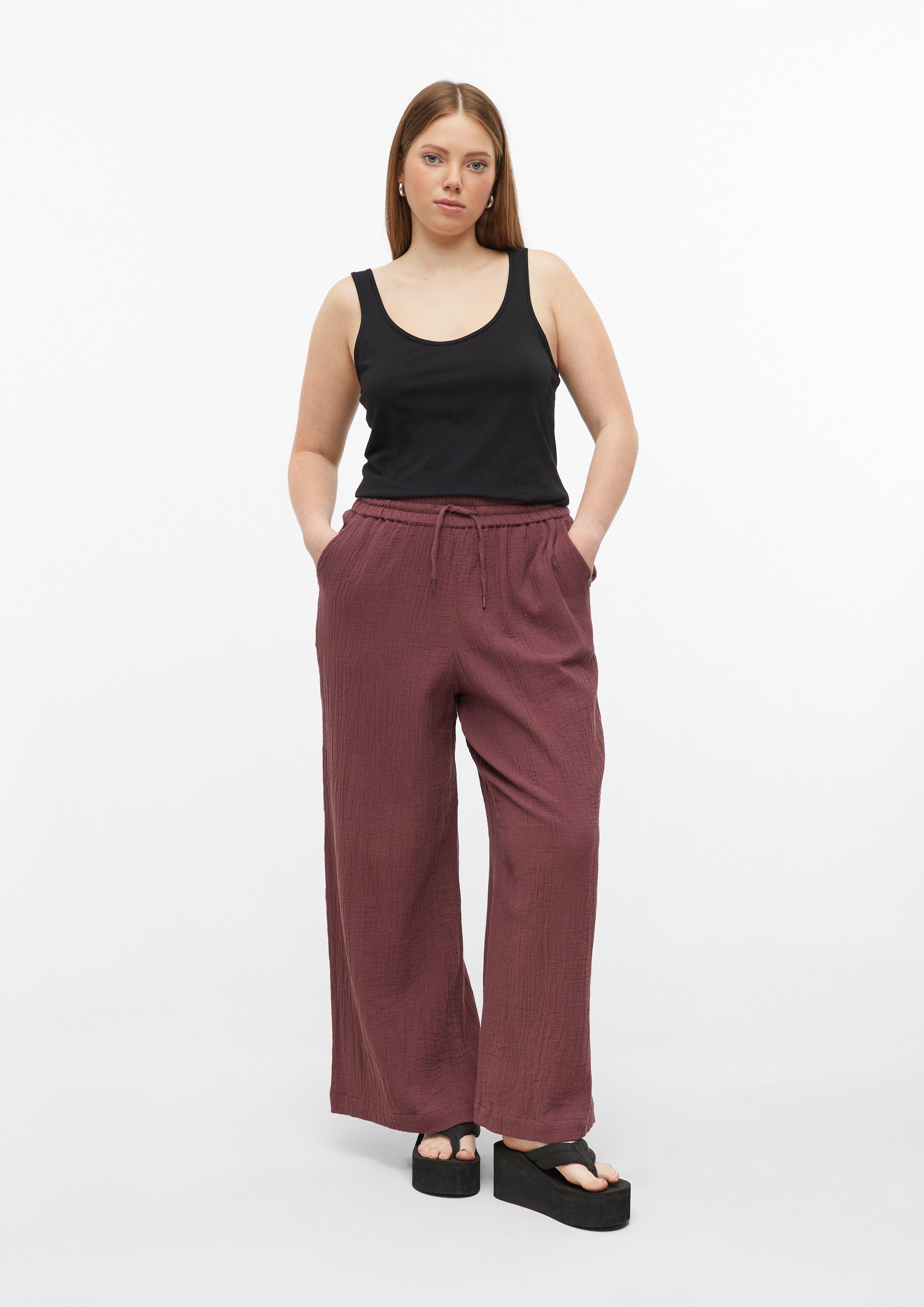 Dames Broek in rood van QS CURVE